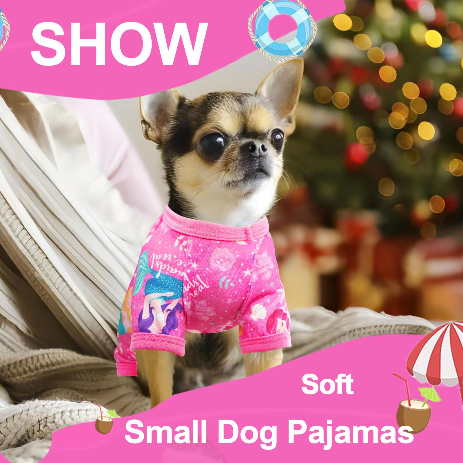 Dog Clothes For Small Medium Dogs Summer Cute Dog Pajamas Boy Girl Dog Pjs Soft Stretchy Doggie Puppy Clothes Cat Pet Jammies Ou