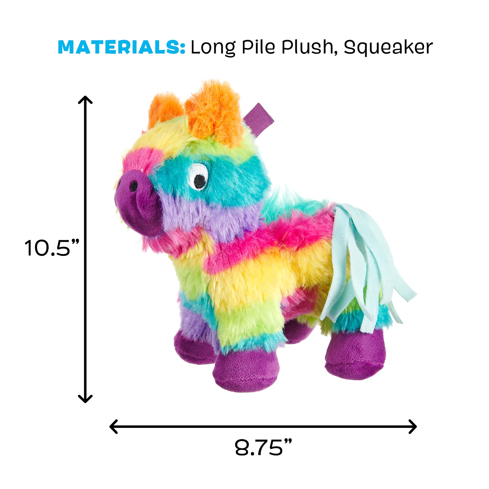 Barkbox Plush Squeaky Dog Toys - Large Dog Chew Toy, Full O' Fluff Piñata