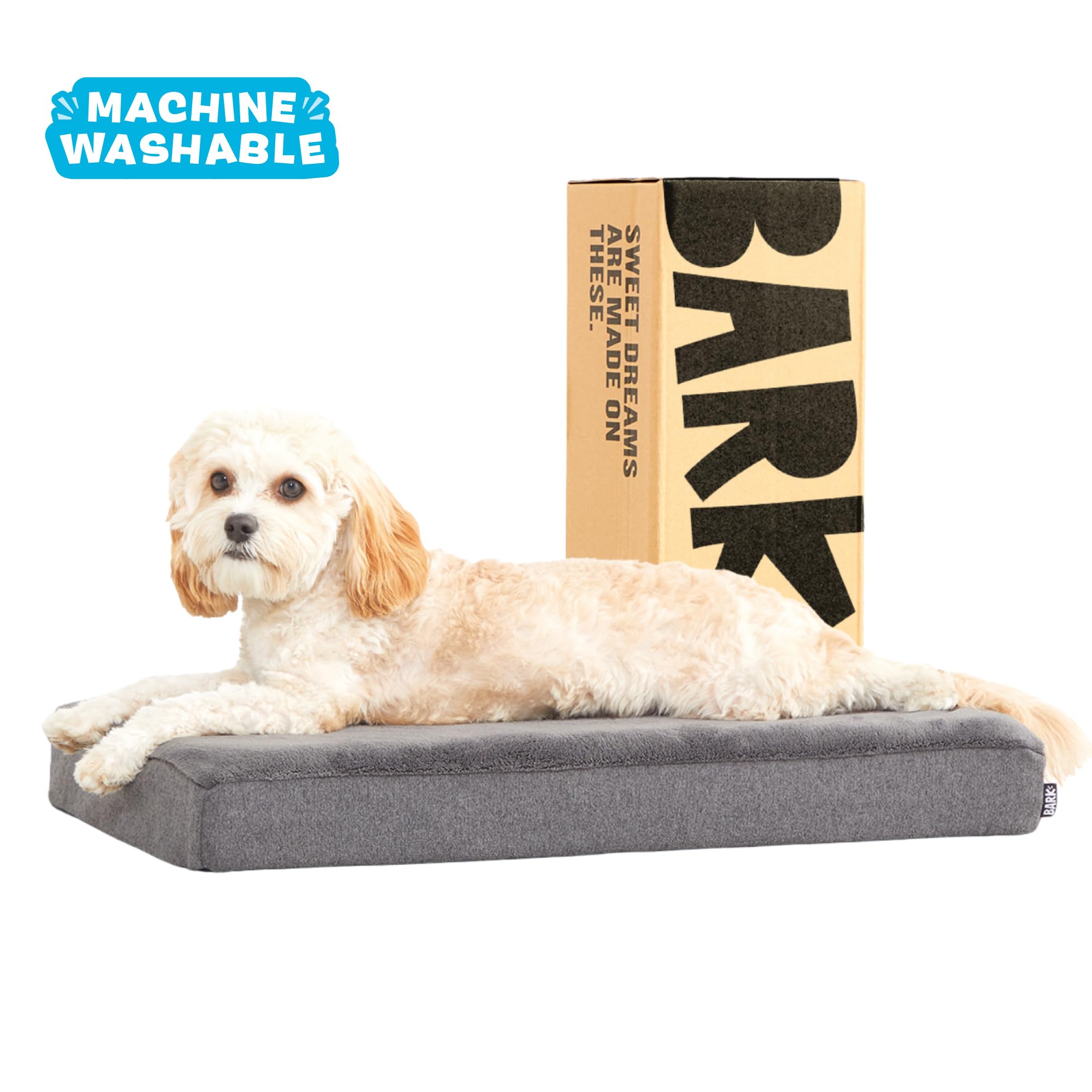 Barkbox Orthopedic Dog Bed with Memory Foam, Premium Comfort for Dogs and Puppies, Dog Bed for Joint Relief and Restful Sleep, D