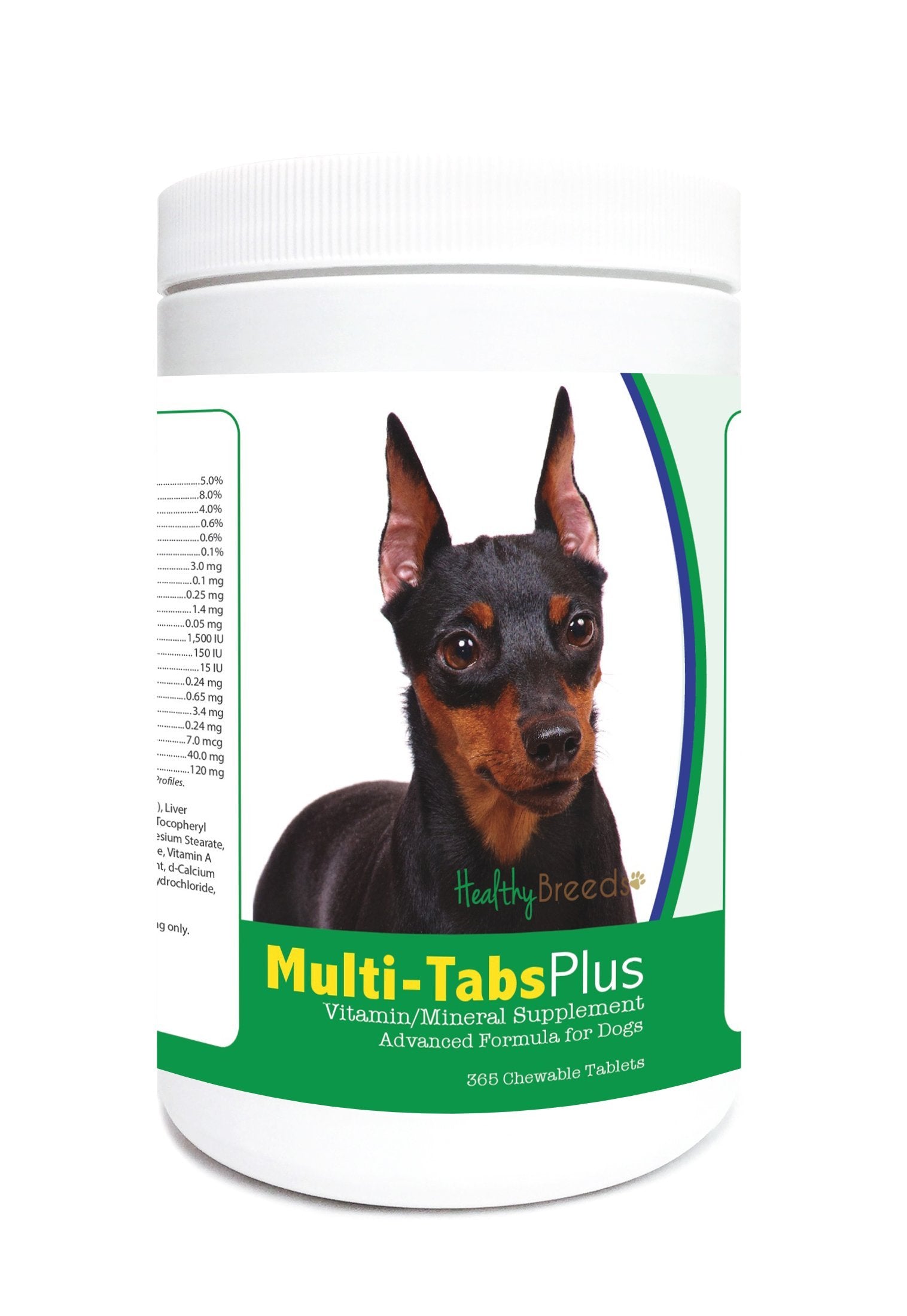 Healthy Breeds Miniature Pinscher Multi-Tabs Plus Chewable Tablets 365 Count