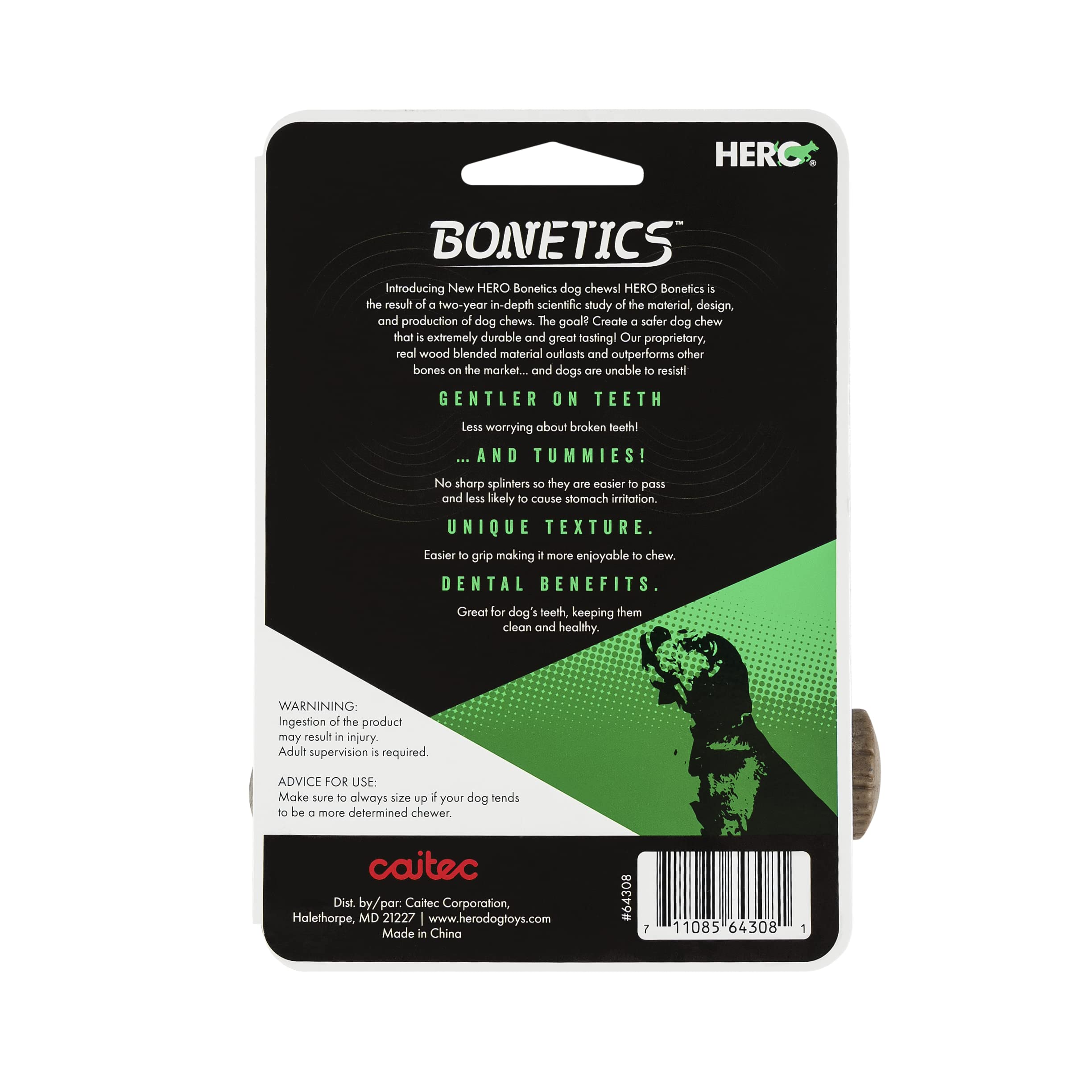 Hero Dog Bonetics Chew Stick Wood Medium