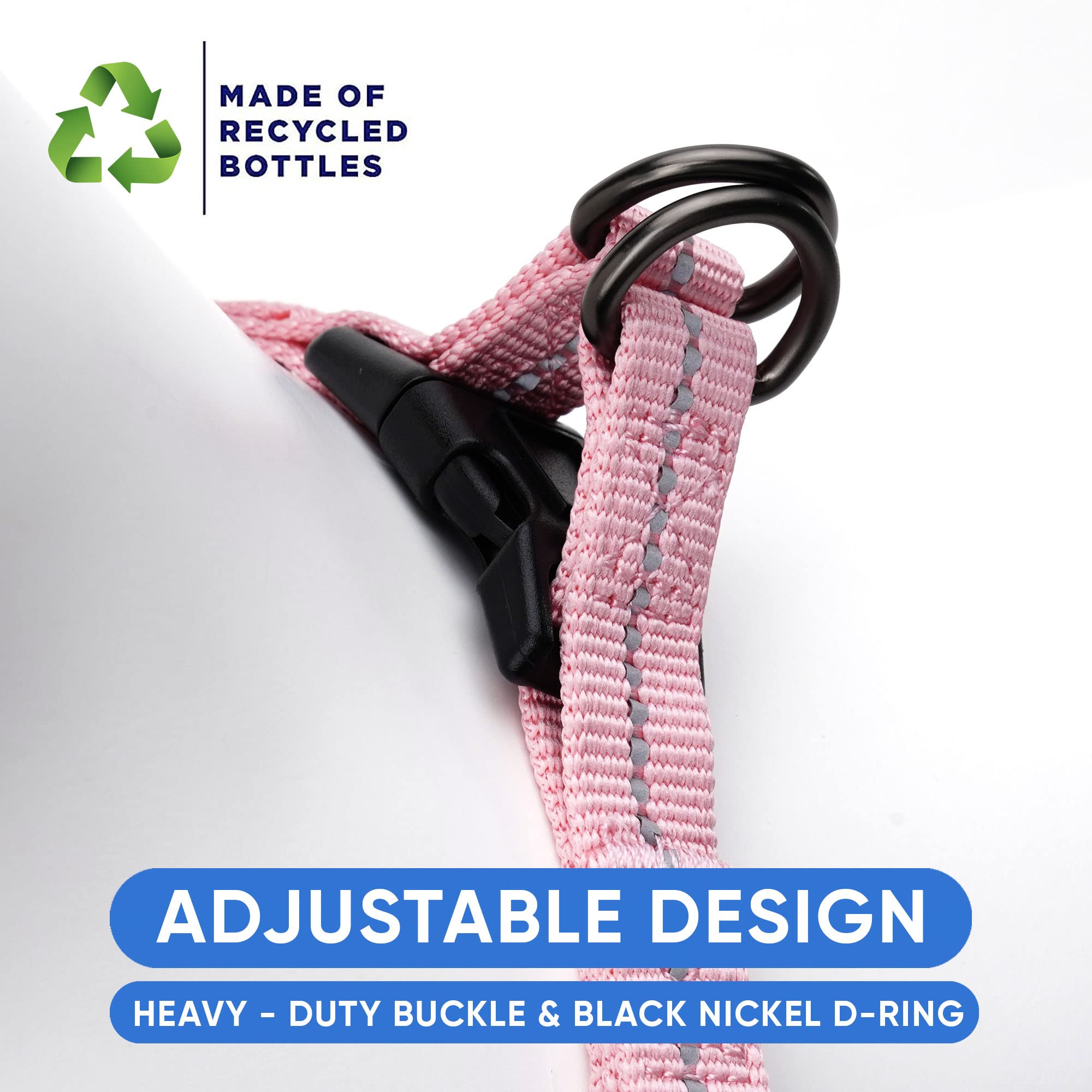 Pawtitas Recycled Dog Harness With Reflective Stitched A Puppy Harness Made From Plastic Bottles Collected From Oceans Large Pin