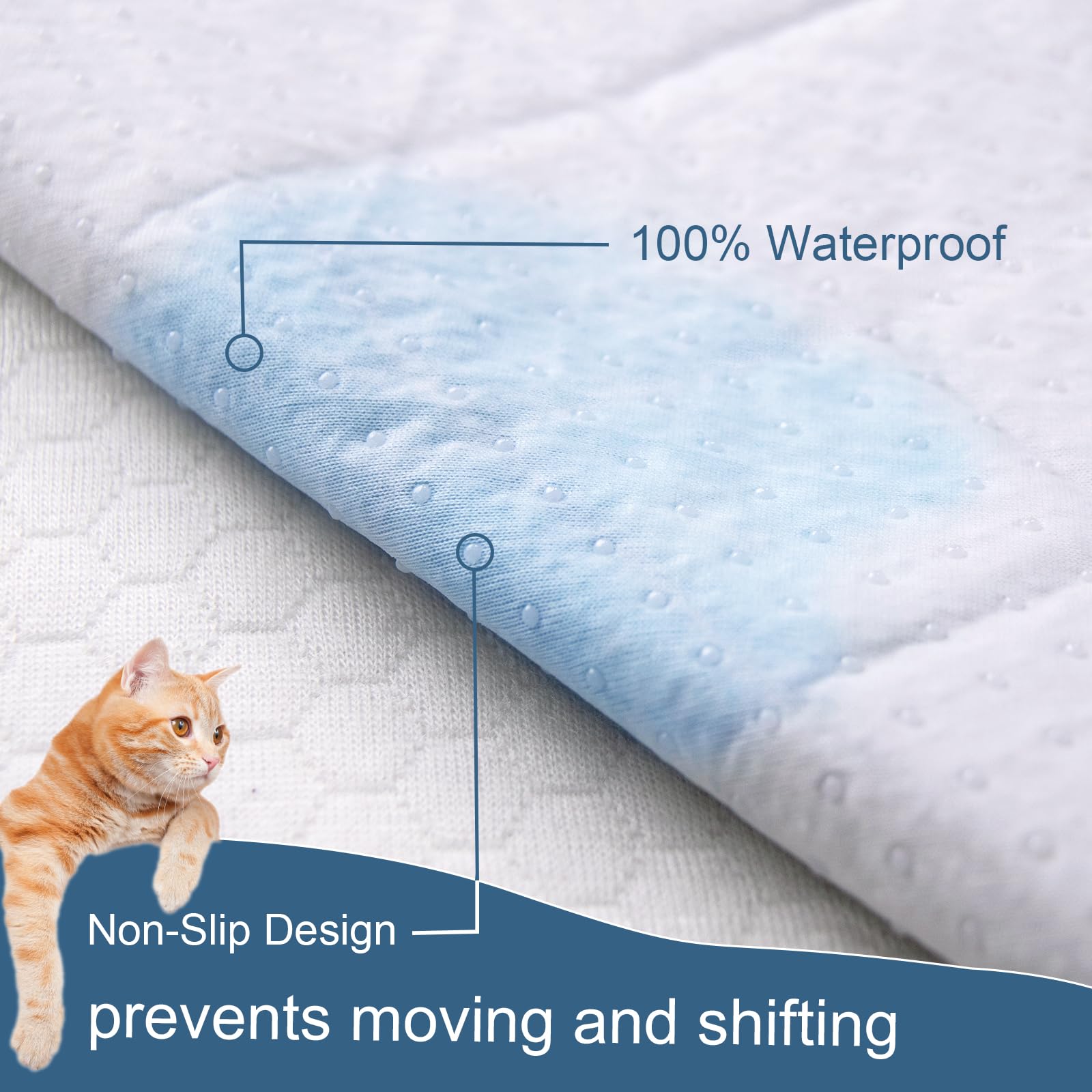 Waterproof Dog Bed Cover Pet Blanket, Dog Bed Cover Blanket For Couch With Anti-Slip Back For Furniture Bed Sofa, Washable Bed P