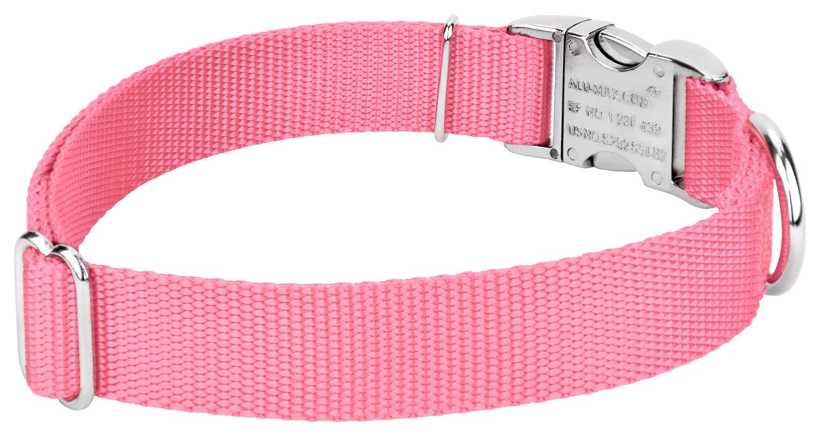 Country Brook Design - Vibrant 30+ Color Selection - Premium Nylon Dog Collar With Metal Buckle (Small, 3/4 Inch, Pink)