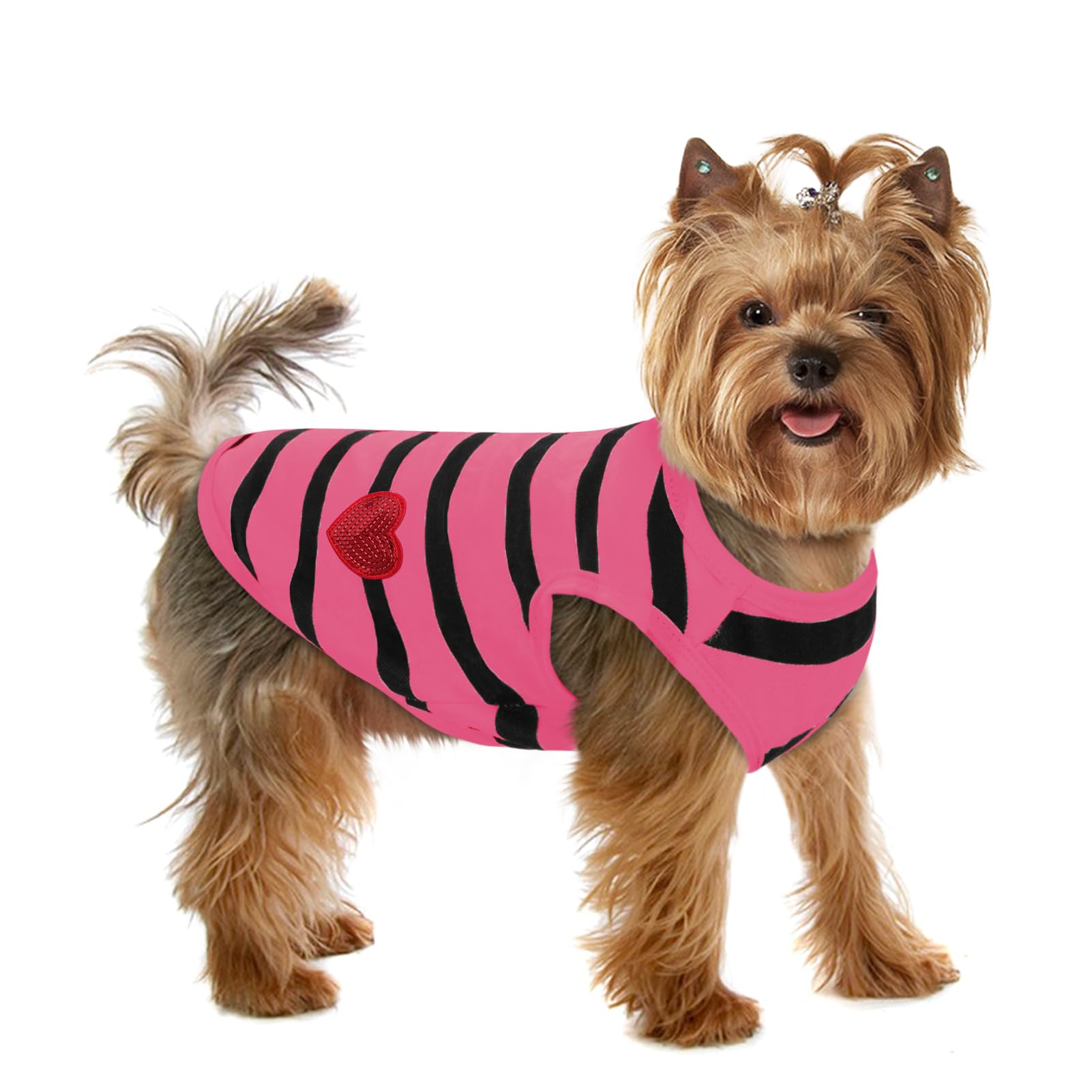 Preferhouse Dog Shirts For Large Dogs Cats, Dog Striped T-Shirts Dog Vest Pet Apparel Tee Shirts Spring Summer Suitable For Smal