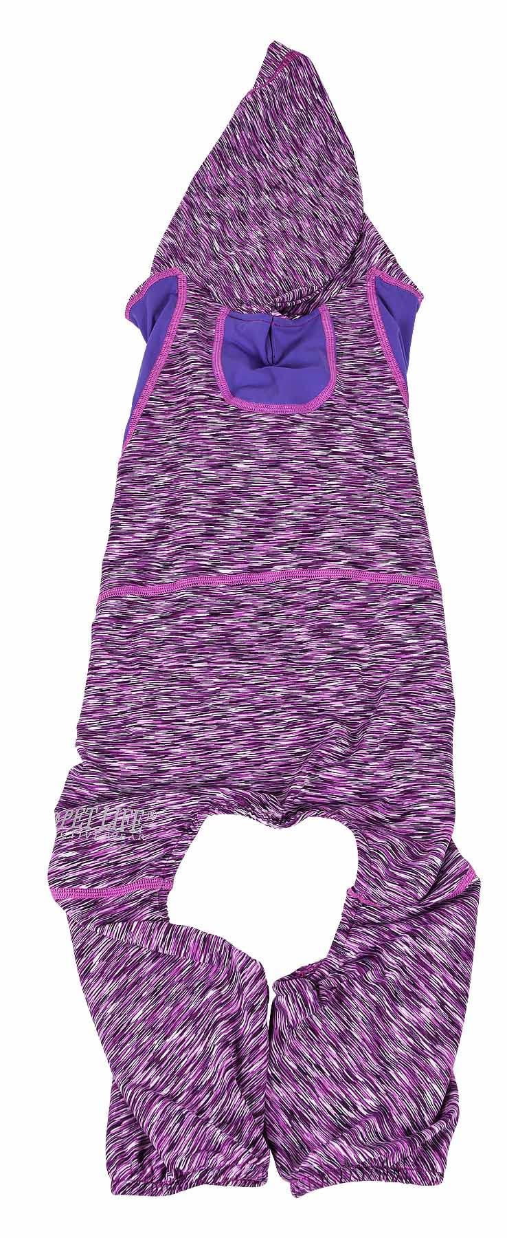 Pet Life ® Active Downward Dog Hoodie and Flexible Full Body Dog T-Shirt - Lightweight Dog Fitness Tracksuit and Yoga Dog Clothes Featuring 4-Way Stretch, Reflective and Quick-Dry Technology