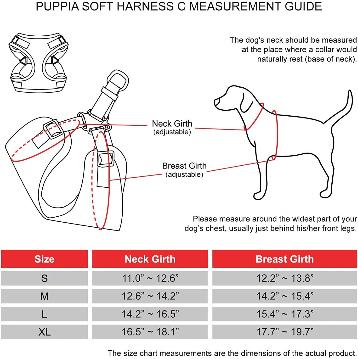 Puppia Red Soft Harness for Dogs, Large Pet Vest, Comfortable and Durable, Perfect for Outdoor Adventures