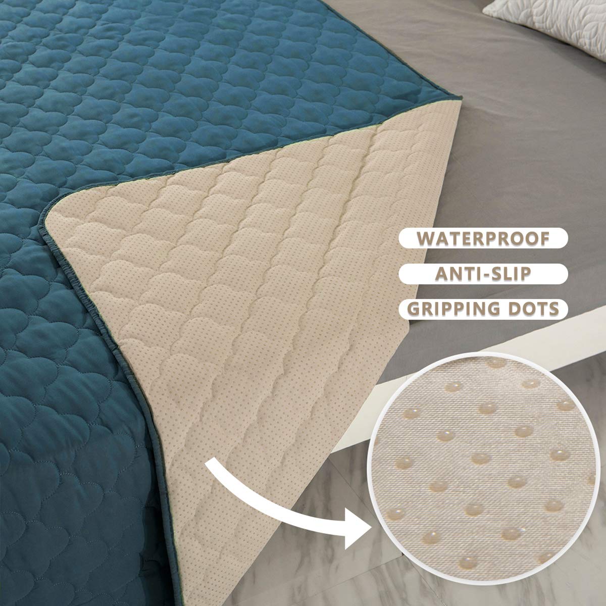 Spxtex Dog Bed Covers Dog Rugs Pet Pads Puppy Pads Washable Pee Pads For Dog Blankets For Couch Protection Super Soft Pet Bed Covers For Dog Training Pads 1 Piece 82'X82' Blue