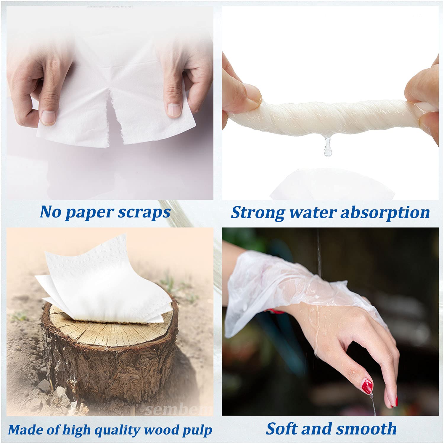Car Tissue Refill, Tissues Travel Size Pack For Car Or Purse, 15 Packets, 450 Sheets, Soft And Comfortable
