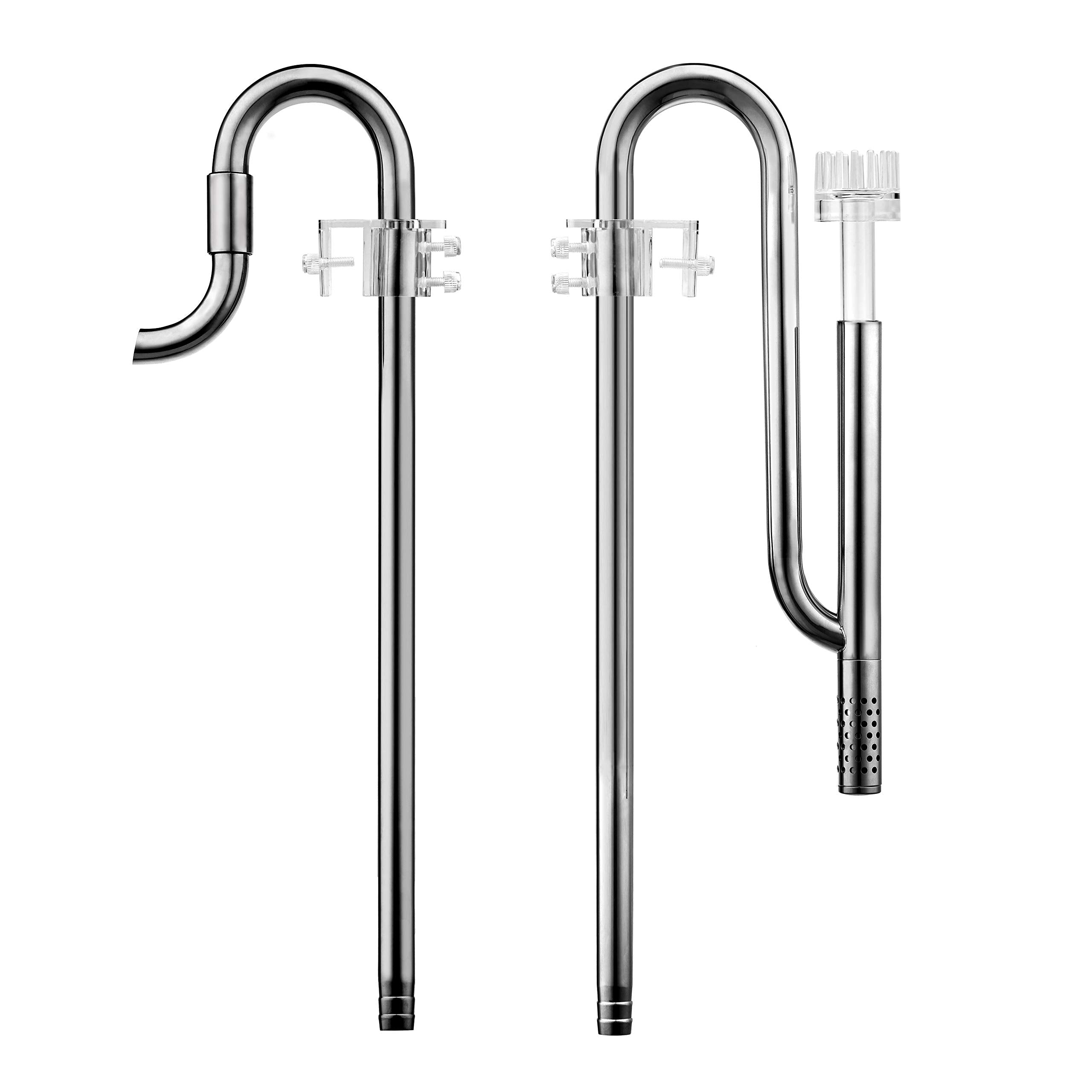 Jardli Metal Lily Pipe Surface Skimmer Steel Stainless Inflow Outflow For Aquarium Planted Tank (17Mm For 16/22Mm (5/8'') Tube)