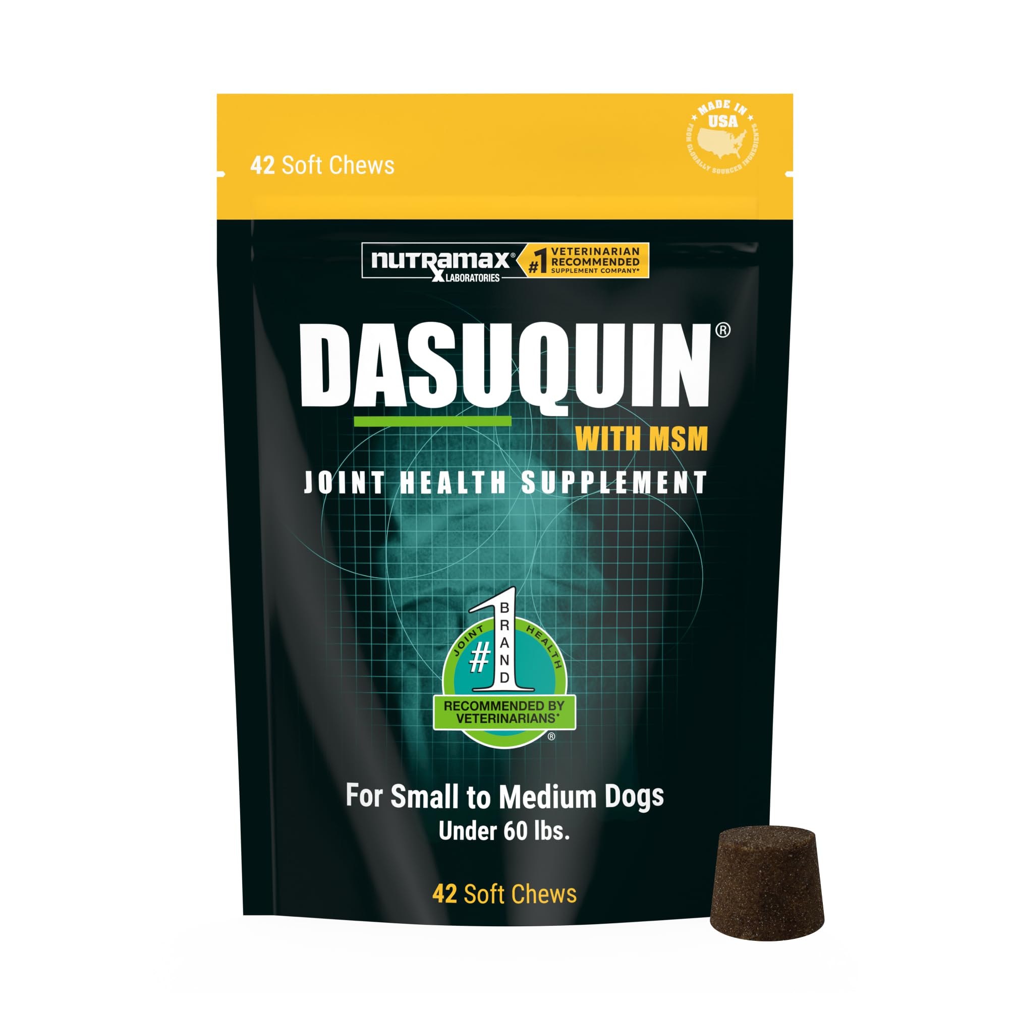 Nutramax Dasuquin for Small to Medium Dogs, Joint Health Supplement, Contains Glucosamine for Dogs, Plus Chondroitin, ASU, MSM a
