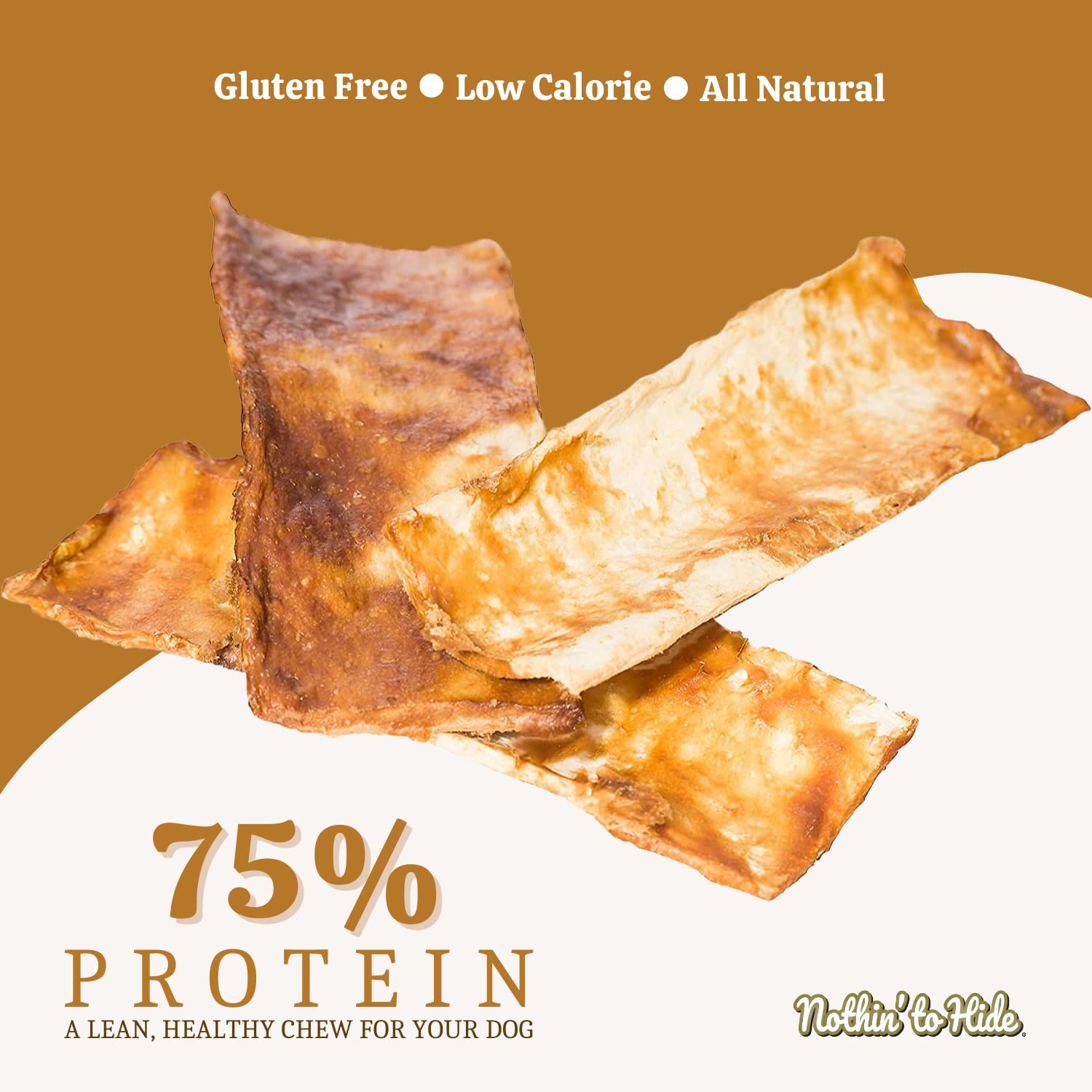 Fieldcrest Farms Nothin to Hide Flip Chips Chews for Dogs - All Natural Rawhide Alternative Treats for Dogs, Chicken, Beef or Pe