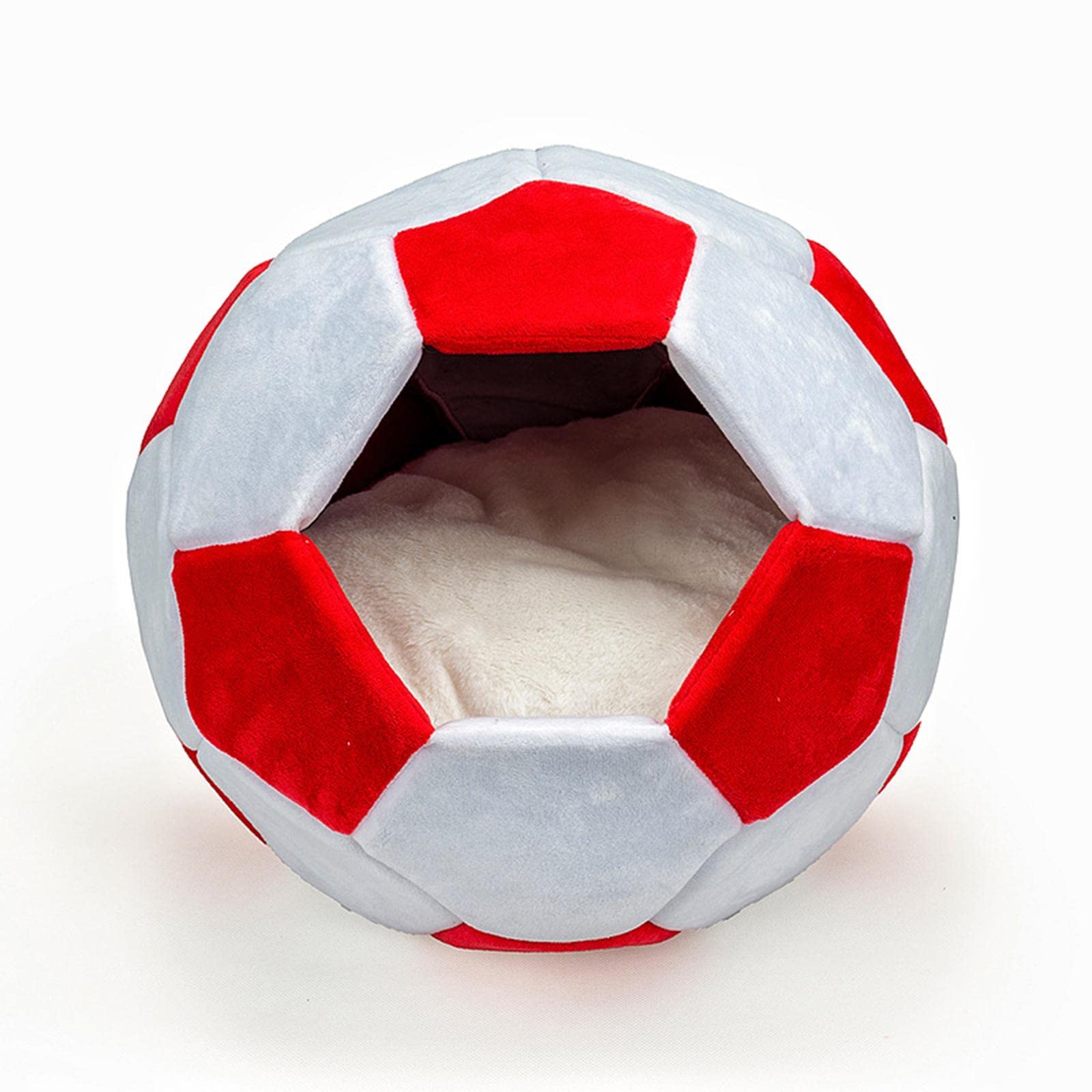 CALANDIS Pet Bed Football Shaped Warms Pet House for Outdoor Indoor Supplies Red Small | Beds | Cat Supplies