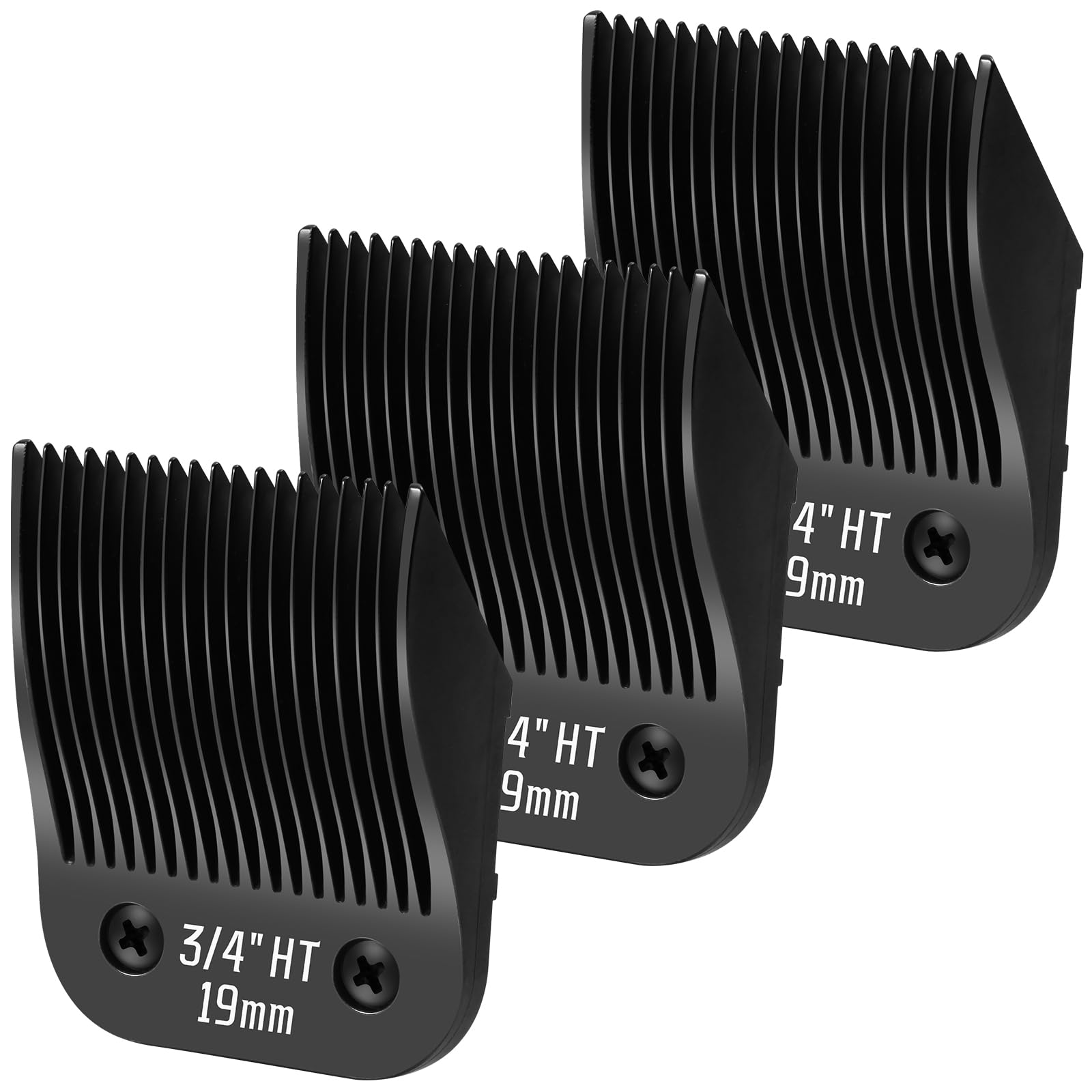 Yaziyir 3 Pack 3/4Ht Detachable Dog Grooming Steel Blades,Compatible With Andis,Oster A5,Wahl Km-10 Series,Cut Length 3/4' 19Mm