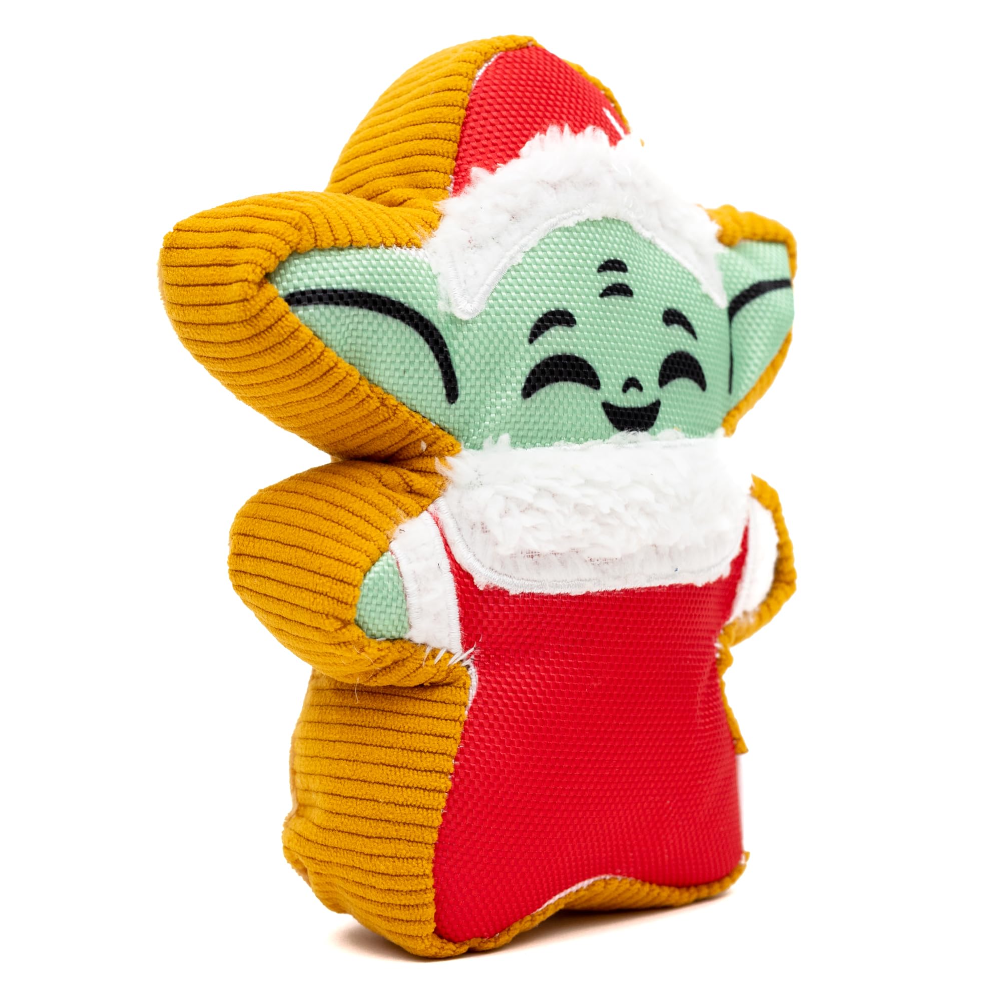 Star Wars Squeaky Plush Dog Toy for Large, Medium & Small Dogs, Holiday Grogu Santa Cookie Replica