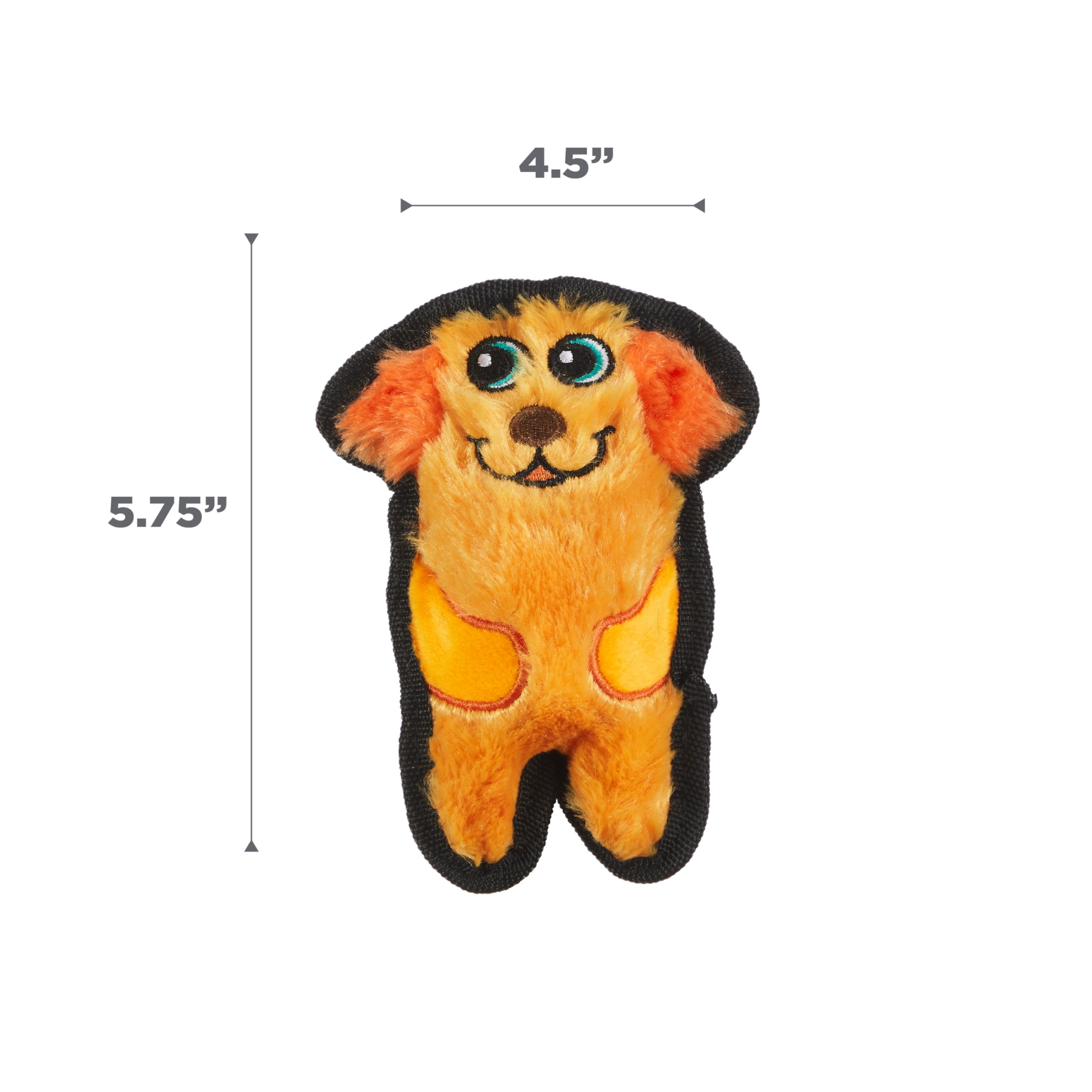 Outward Hound Durablez Tough Plush Squeaky Dog Toy, Dog, Orange, Xs