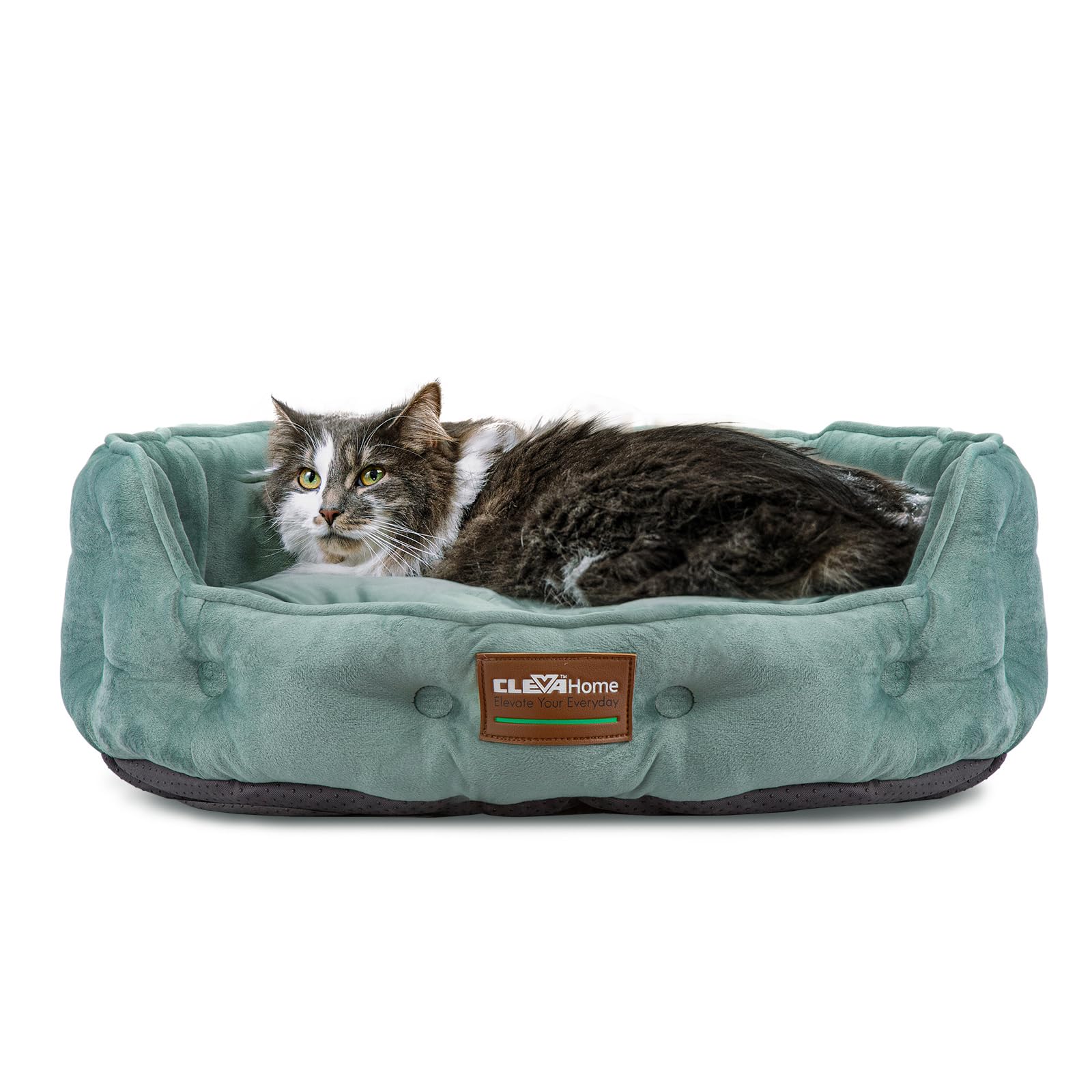 ClevaHome Cat Dog Bed for Small Pets up to 15lbs - Round Cat Beds for Indoor Cats, Machine Washable Comfortable Pet Bed for Pupp