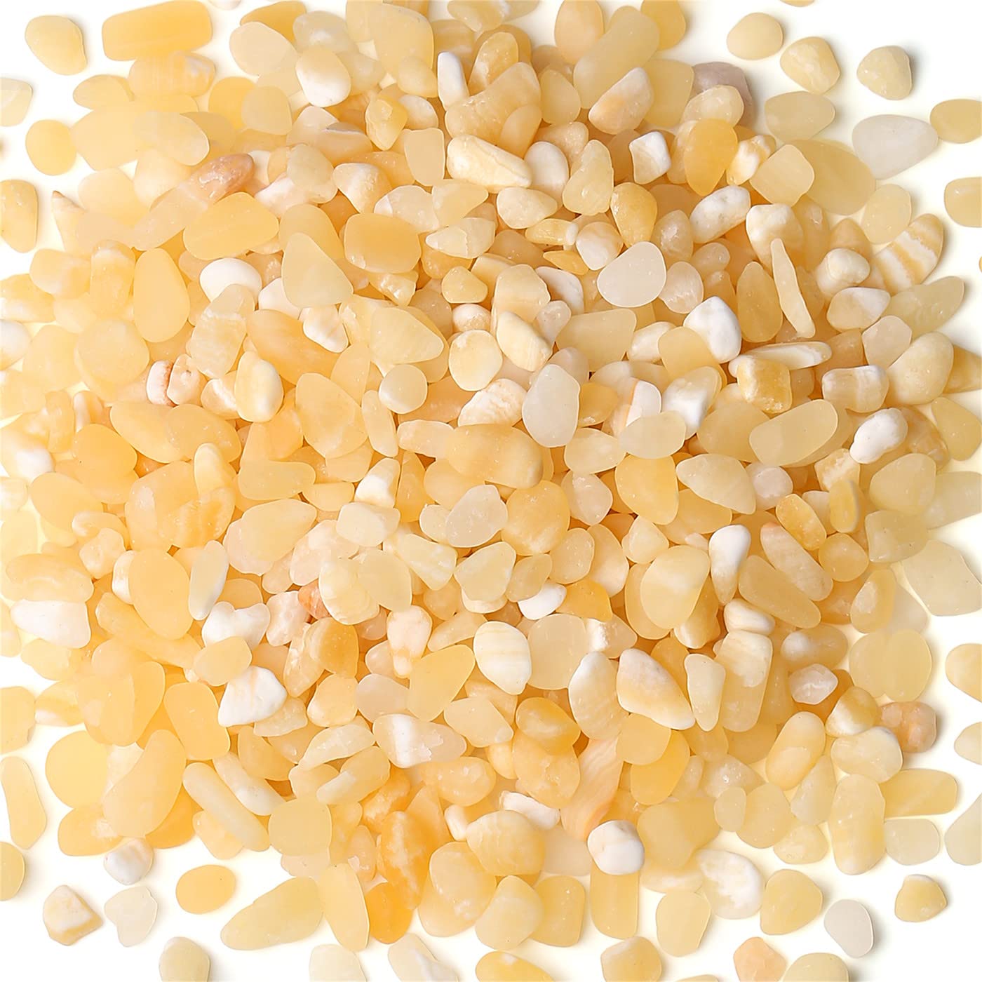 Yellow Jade Aquarium Gravel Rocks Natural Tumbled Healing Crystal Chips Bulk Gemstones Crushed Stones For Fountain Vase Filler P