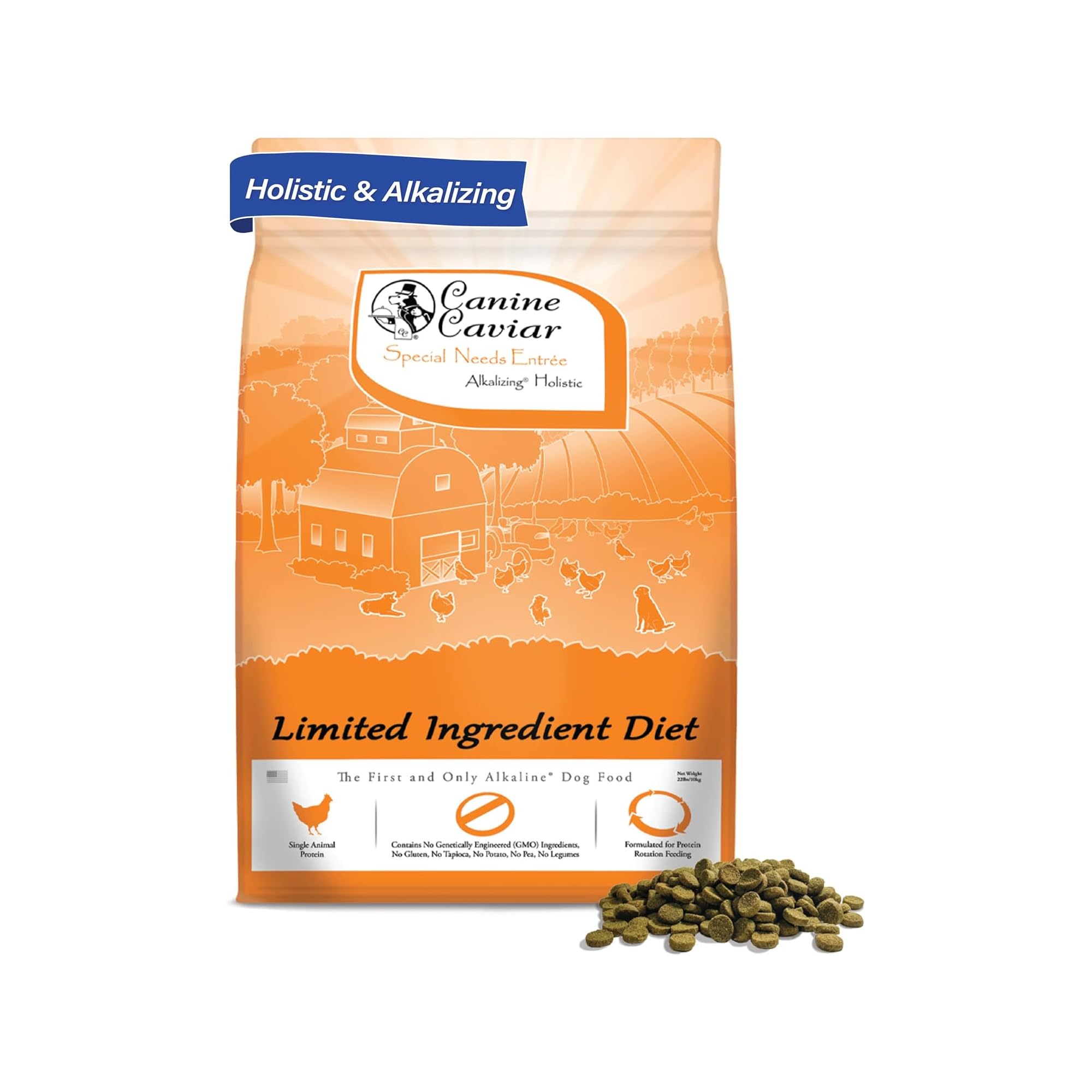 Canine Caviar - Special Needs: Chicken & Brown Rice Alkaline Dry Dog Food, Limited Ingredients, Gluten-Free, Based on Science & 
