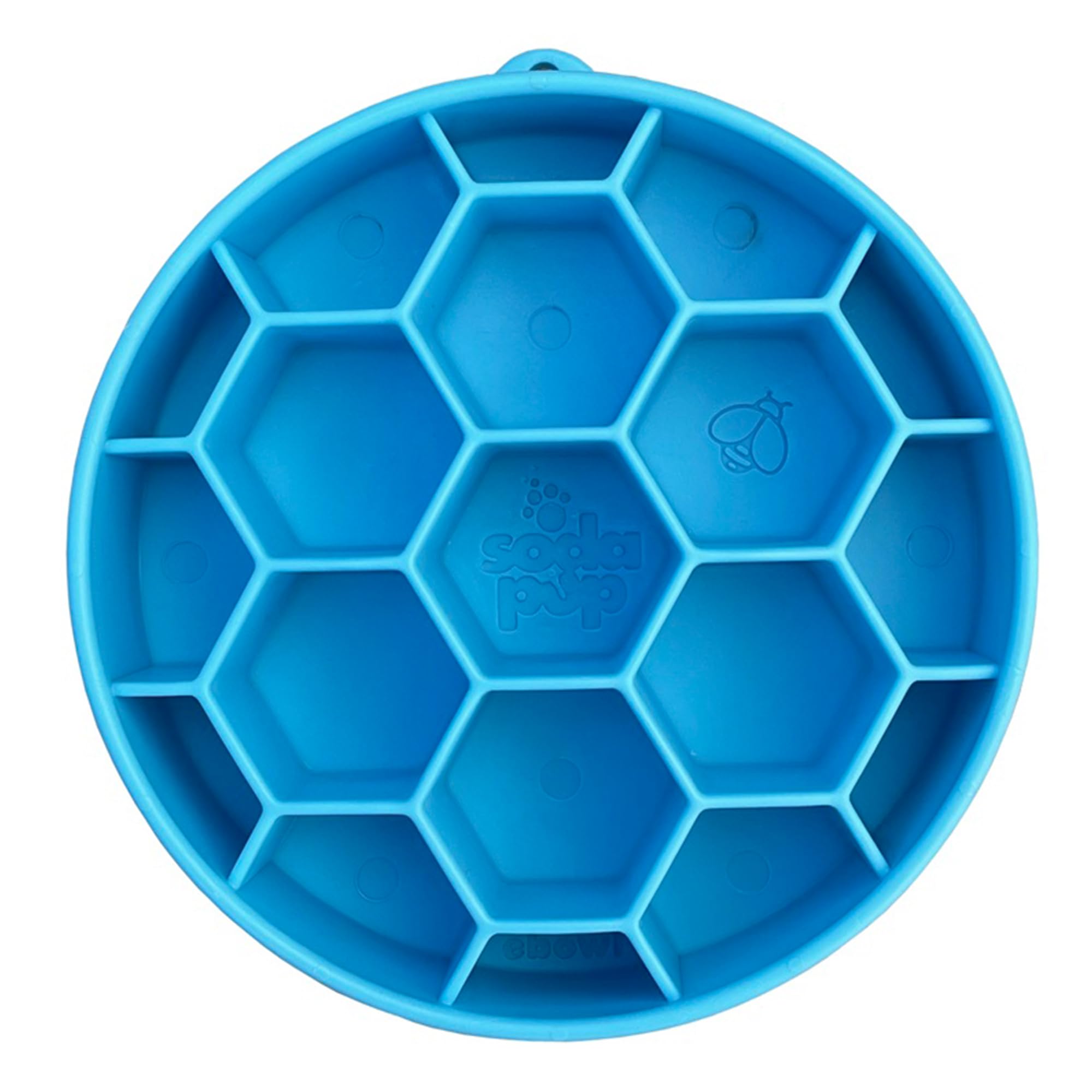 SodaPup Honeycomb Enrichment Bowl - Durable Enrichment Feeder Made in USA from Non-Toxic, Pet-Safe, Food Safe Material for Menta