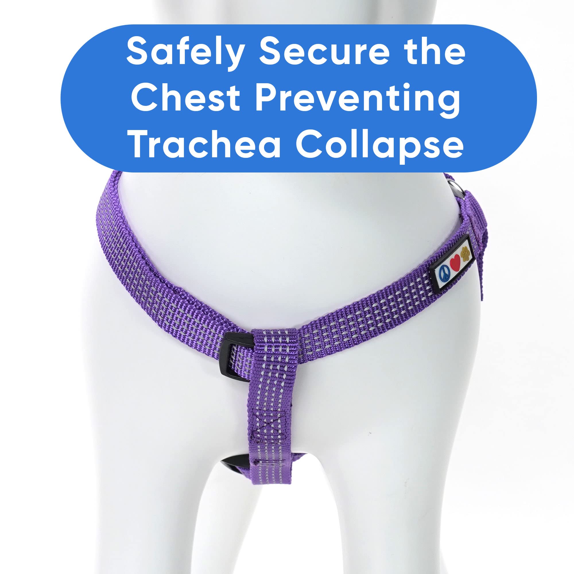 Pawtitas Reflective Step In Dog Harness Or Reflective Vest Harness, Comfort Control, Training Walking Of Your Puppy/Dog Small Dog Harness S Purple Dog Harness