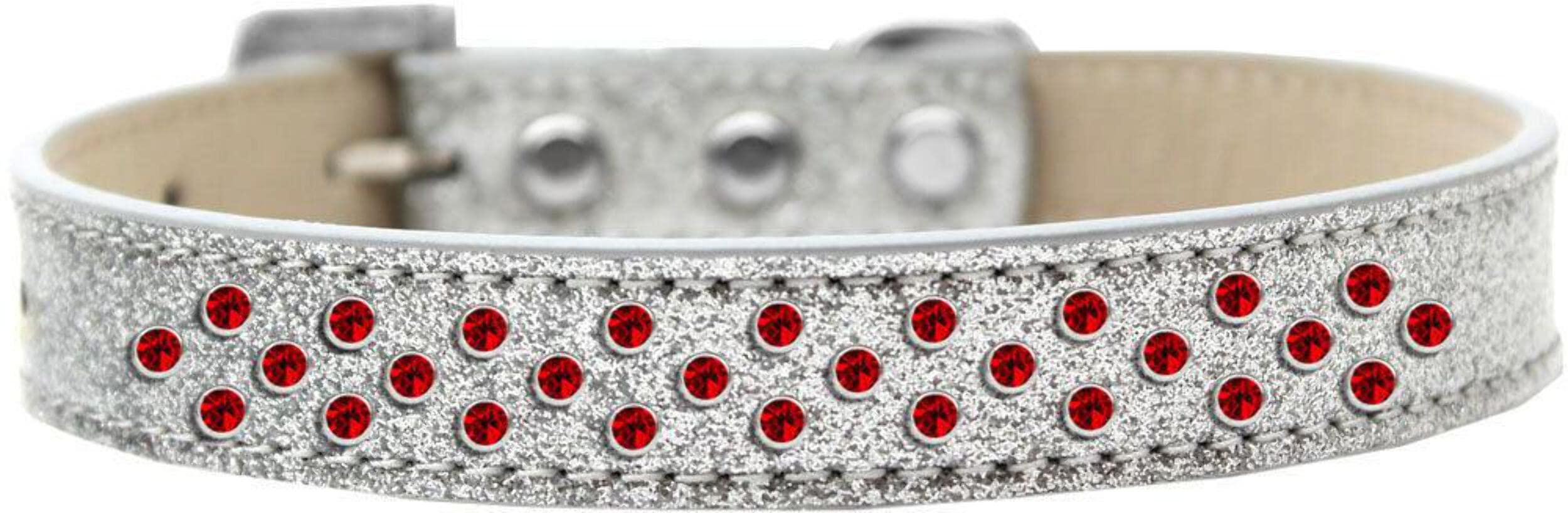 Mirage Pet Products Sprinkles Ice Cream Dog Collar with Red Crystals, Size 18, Gold
