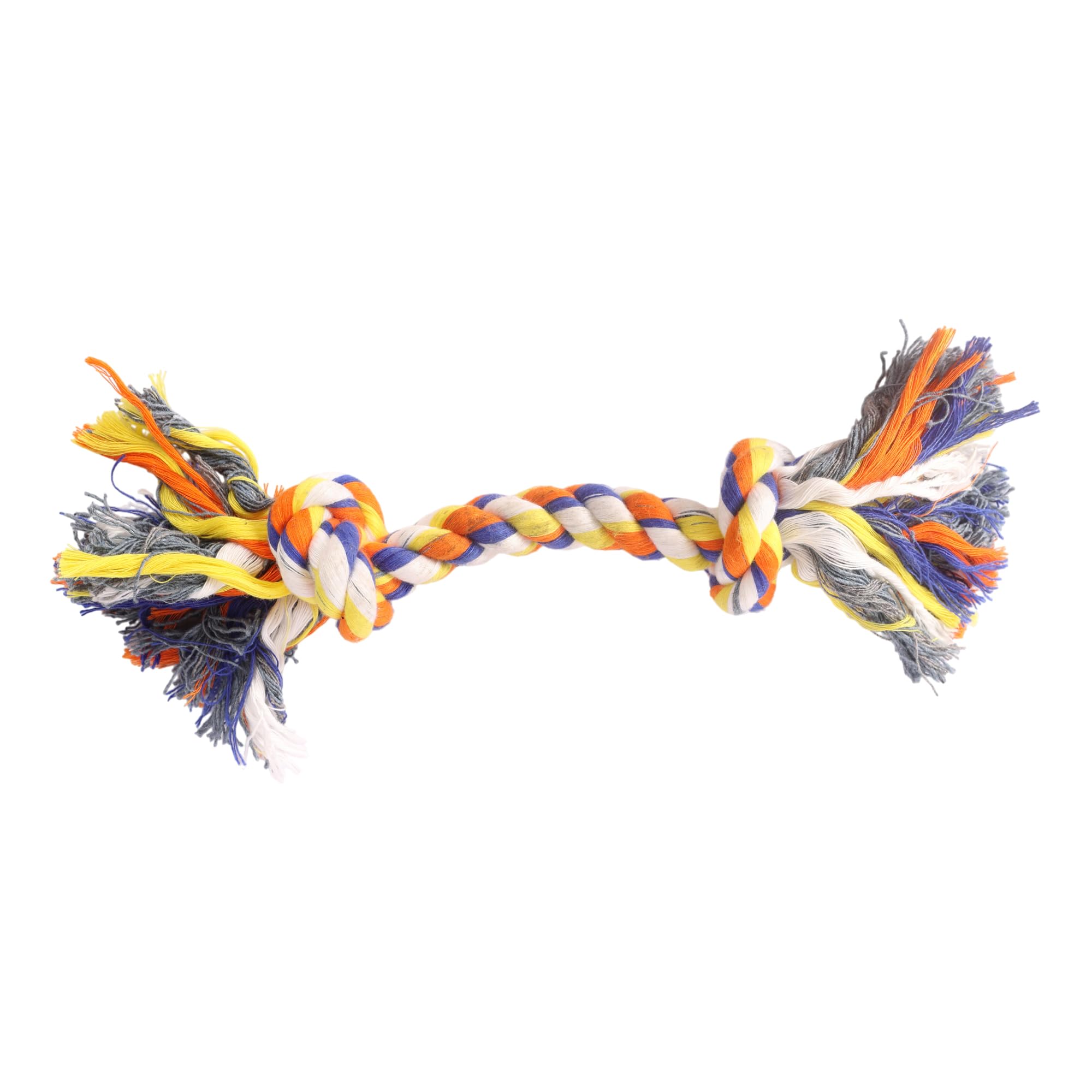 Neelja Rope Dog Toy | Puppy Chew, Teething & Teeth Cleaning Toy | 2Knot Rope For Medium Dogs | Multicolor