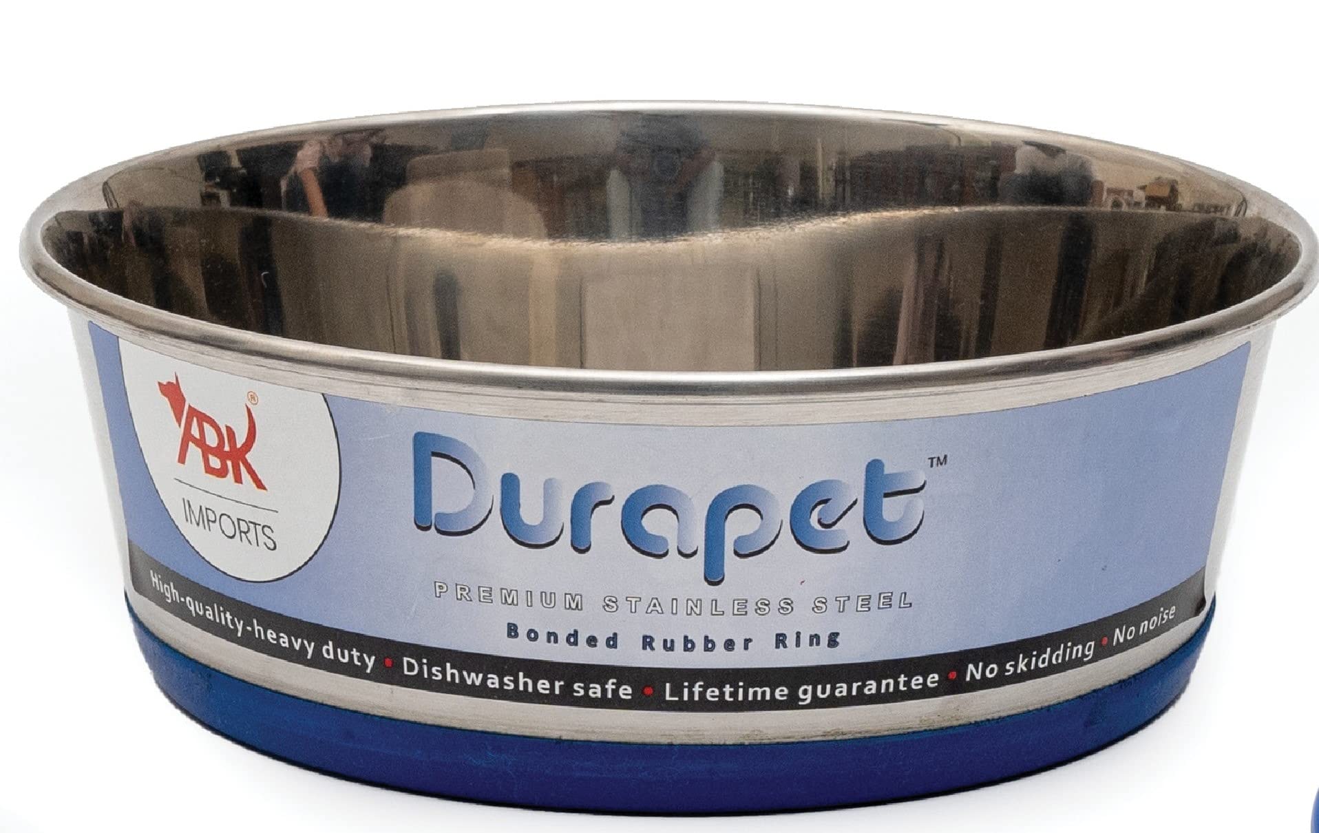 Durapet Stainless Steel Dog Bowls With Silicone Base, Pack Of 3 (380Ml Each)  NonSlip Pet Feeding Bowls, DishwasherSafe, Easy