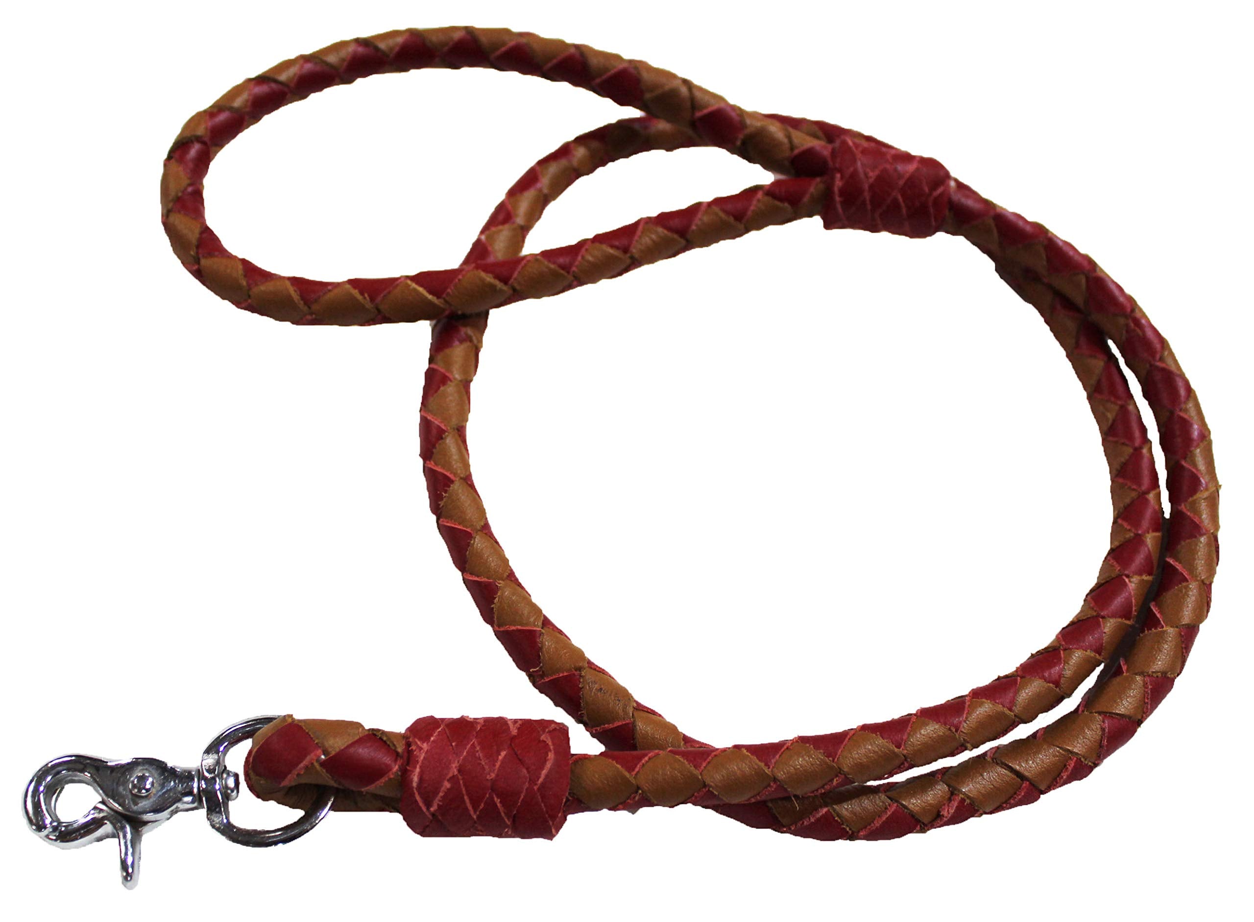 Challenger Handmade Beaded Leather Dog Collar Leash Padded Handle 6 Ft 60007Tn