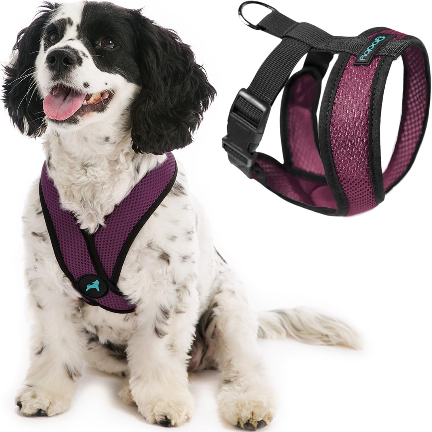 Gooby Comfort X Head In Harness - Purple, X-Large - No Pull Small Dog Harness Patented Choke-Free X Frame - Perfect On The Go Do