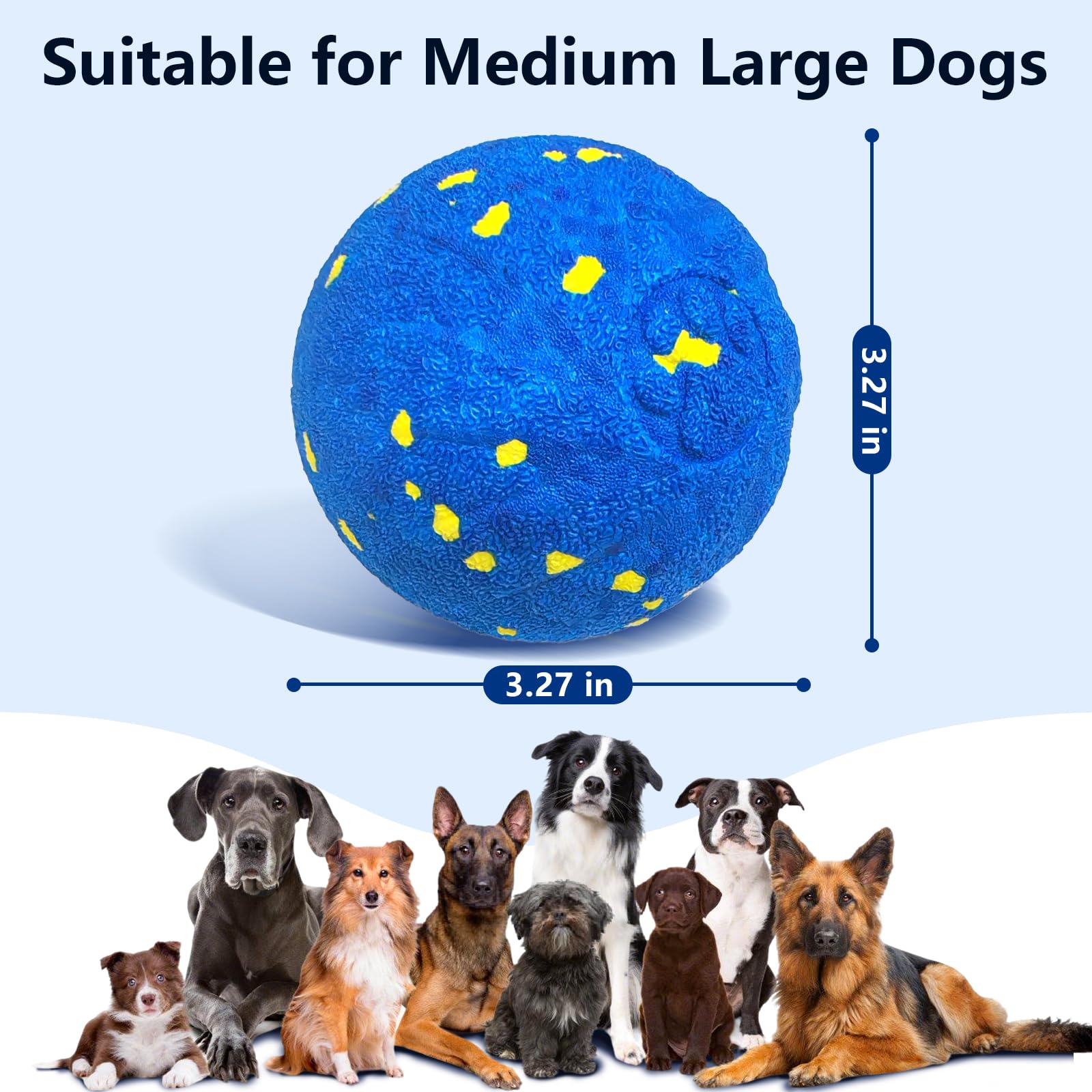 Zuykjeagle Interactive Dog Toy Ball - Smart Electric, Water Resistant, Medium Size, Blue - Model ZNGQ for Active Dogs