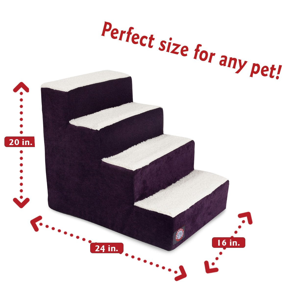 4 Step Portable Pet Stairs By Majestic Pet Products Villa Aubergine Steps for Cats and Dogs Purple