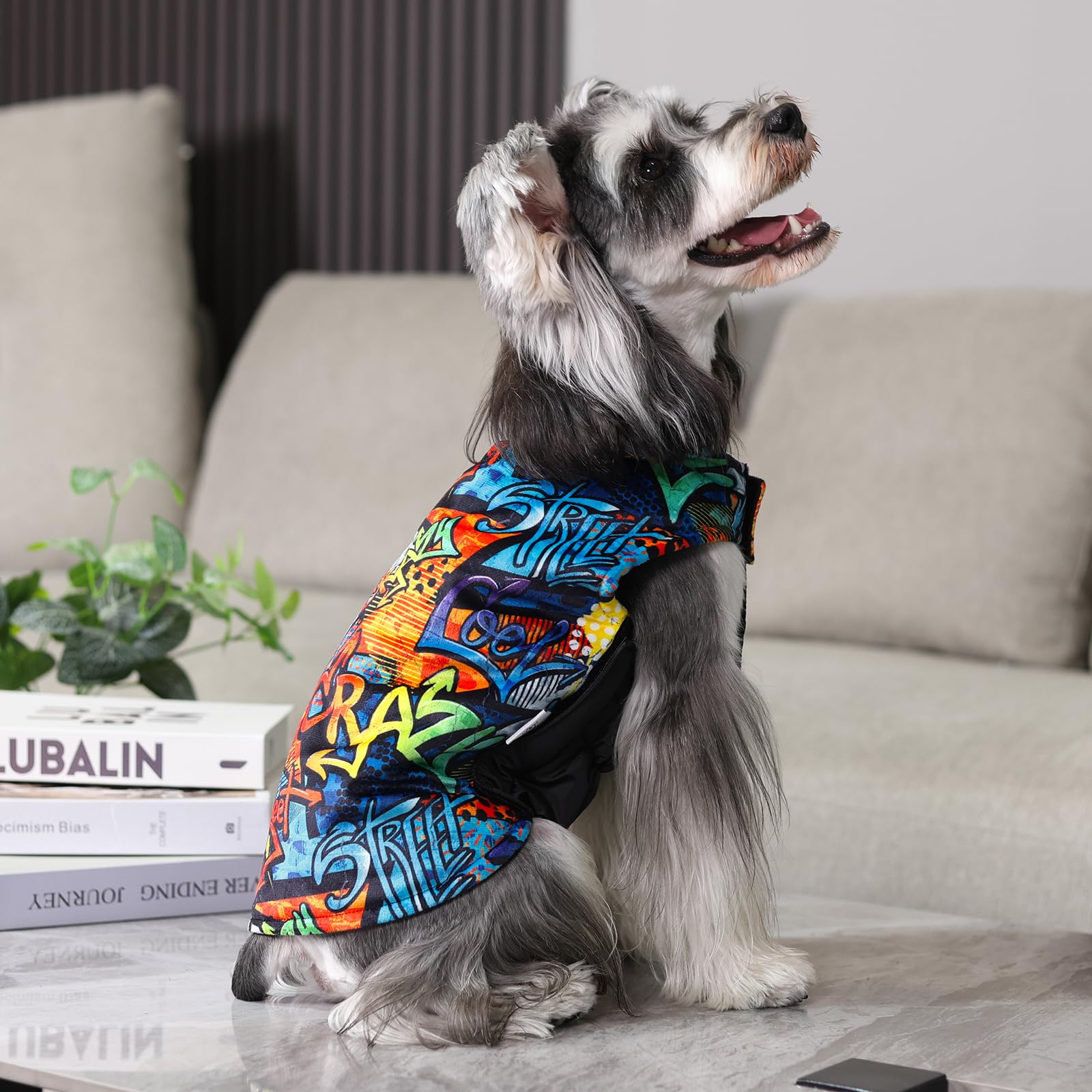 Gmf32L Cutebone Dog Winter Jacket, Windproof & Waterproof, Thick, Adjustable, Reversible, Soft, Recommended For Small, Medium, L