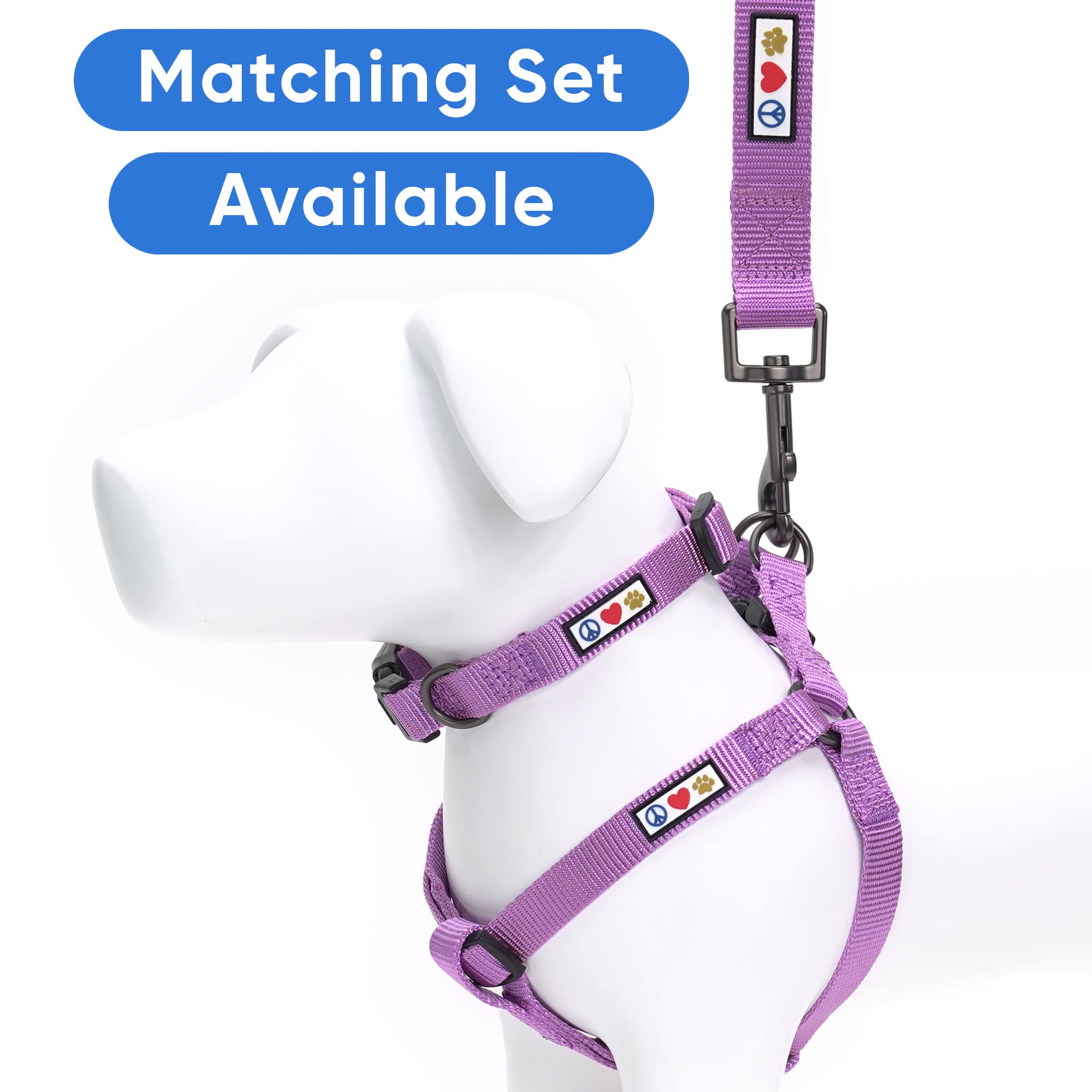 Pawtitas Solid Color Step In Dog Harness Or Vest Harness Dog Training Walking Your Puppy Harness Small Dog Harness Orchid Purple Dog Harness
