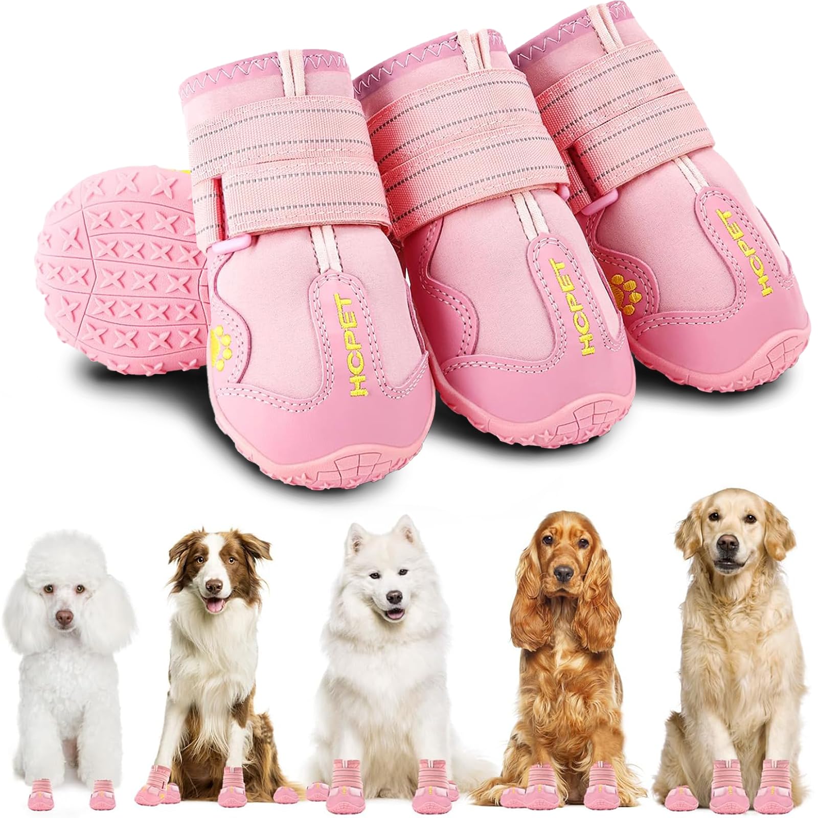 Hcpet Dog Shoes, Dog Boots For Small Dogs, Breathable Medium Dog Booties Paw Protector For Summer Hot Pavement, Winter Snowy Day