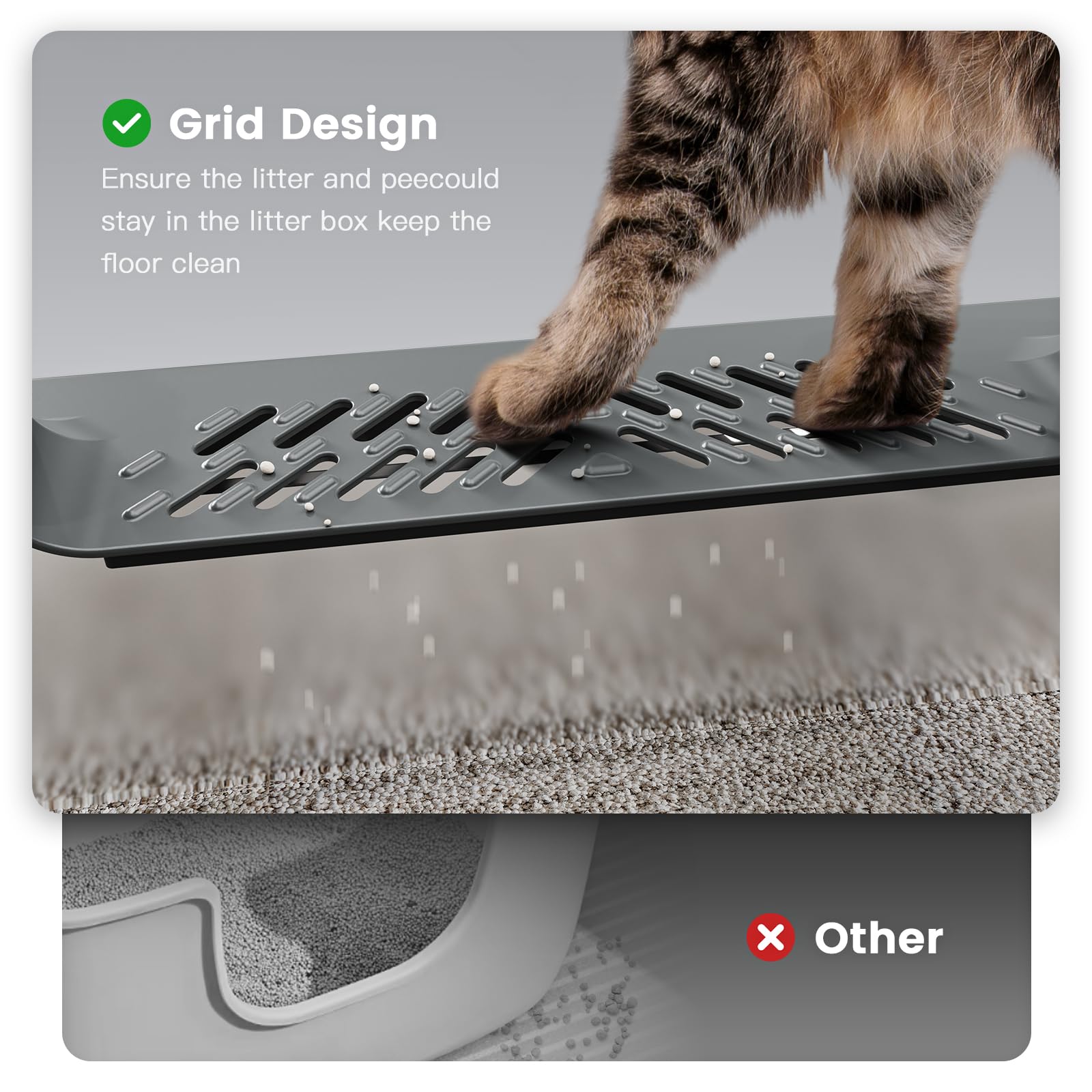 XXL Stainless Steel Cat Litter Box with High Sided, 28 L x 20 W x 14 H Extra Large Litter Box for Big Cats and Multiple Cats, En