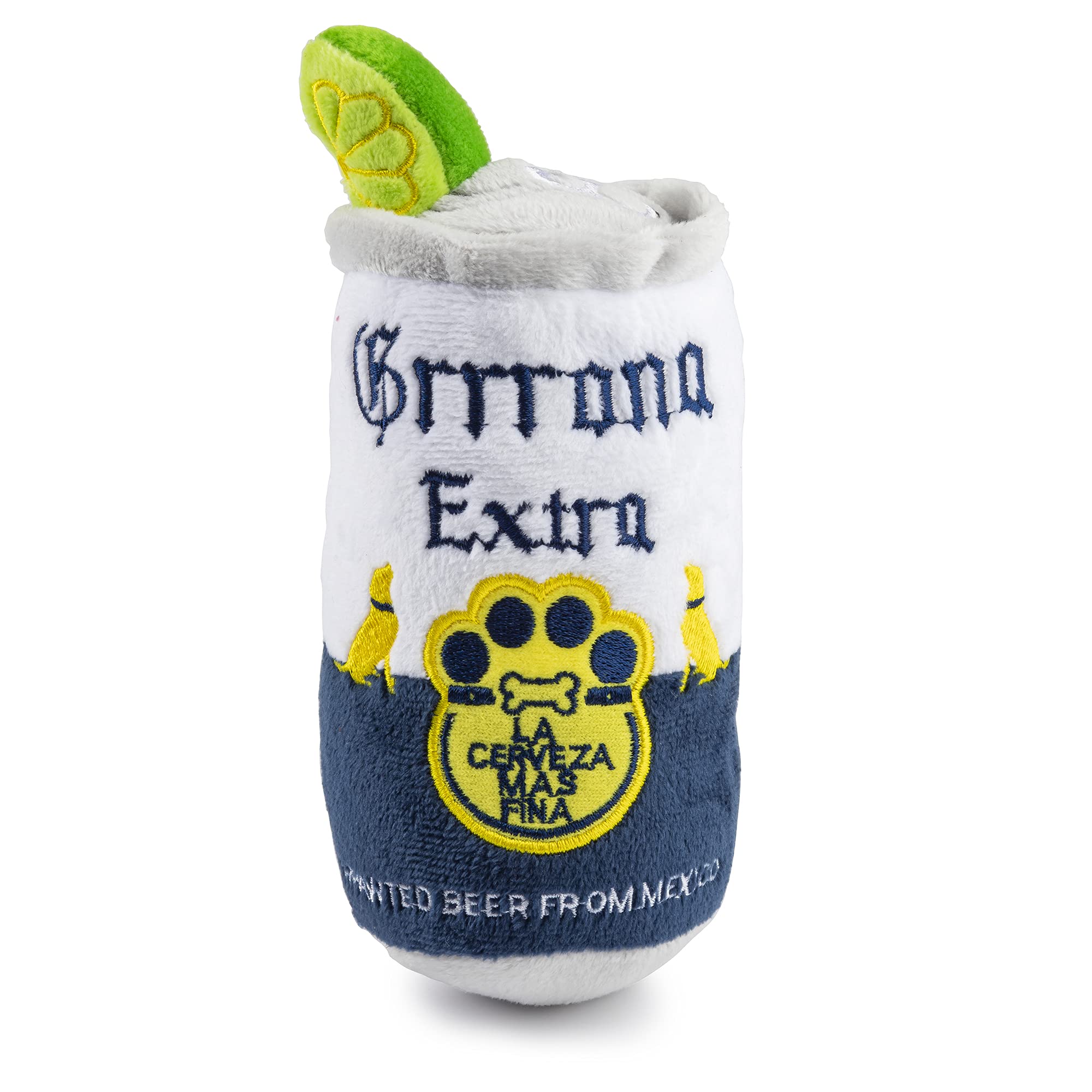 Haute Diggity Dog Grrrona Beer Can, Plush Designer Dog Toys with Interactive Squeaker, Stimulating Pet Enrichment, Machine-Washa