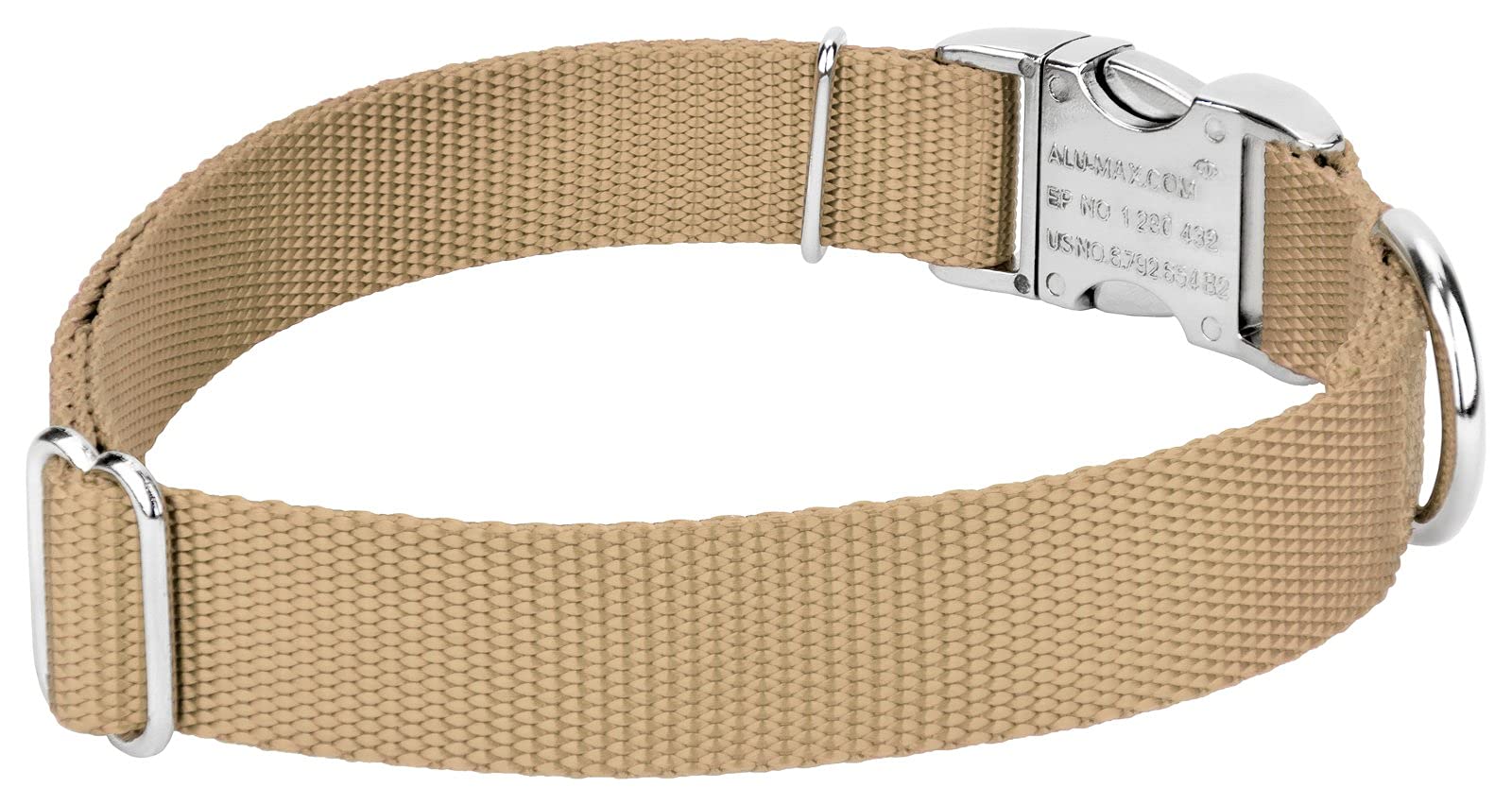 Country Brook Design - Vibrant 30+ Color Selection - Premium Nylon Dog Collar With Metal Buckle (Large, 1 Inch, Copper Gold)
