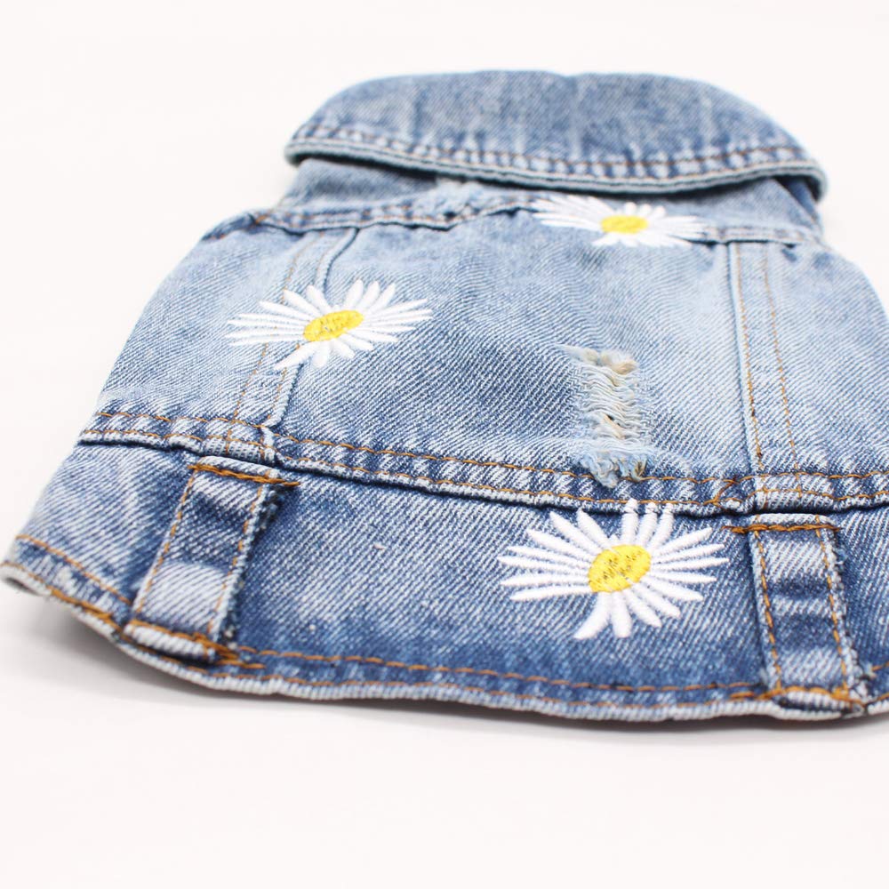 MISS PET Denim Dog Costume Sky Blue XXL Cowboy Vest Shirt for Chihuahua Yorkies