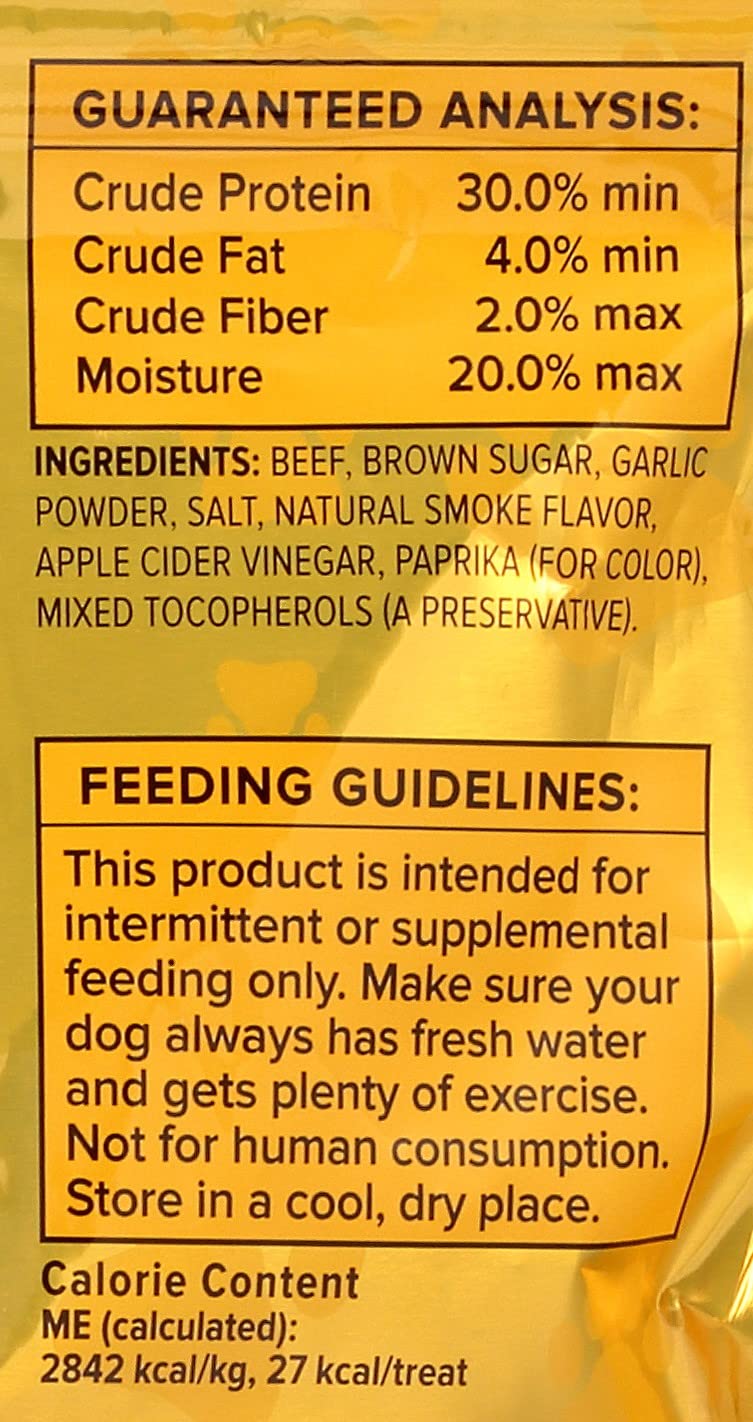 Newmans Own Beef Jerky Treats for Dogs, Original Recipe, 14 oz Bag