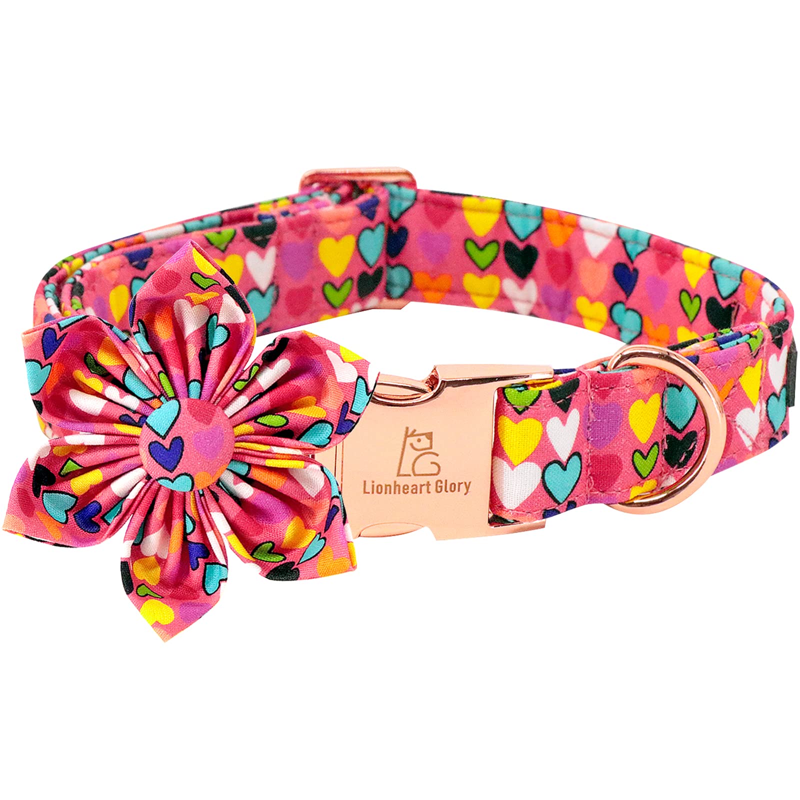 Lionheart Glory Easter Dog Collar With Flower Carrot Print Dog Collar Girl Soft Durable Adjustable Puppy Gift Collar Bows Spring