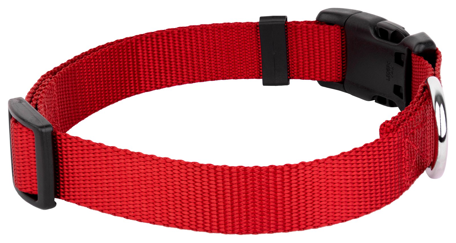 Country Brook Petz - 30+ Vibrant Colors - American Made Deluxe Nylon Dog Collar With Buckle (Micro, 3/8 Inch Wide, Red)