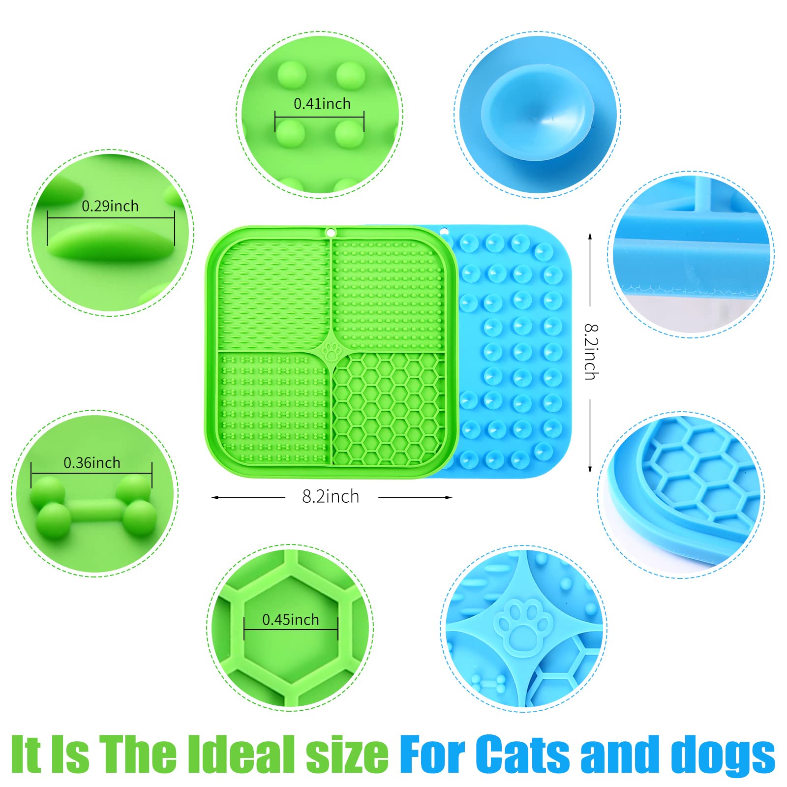 Dog Licking Mat Slow Feeder for Dogs, Premium Lick Pad with Suction Cups for Dog Anxiety Relief, Slow Feeder Dog Bowls, Bathing,