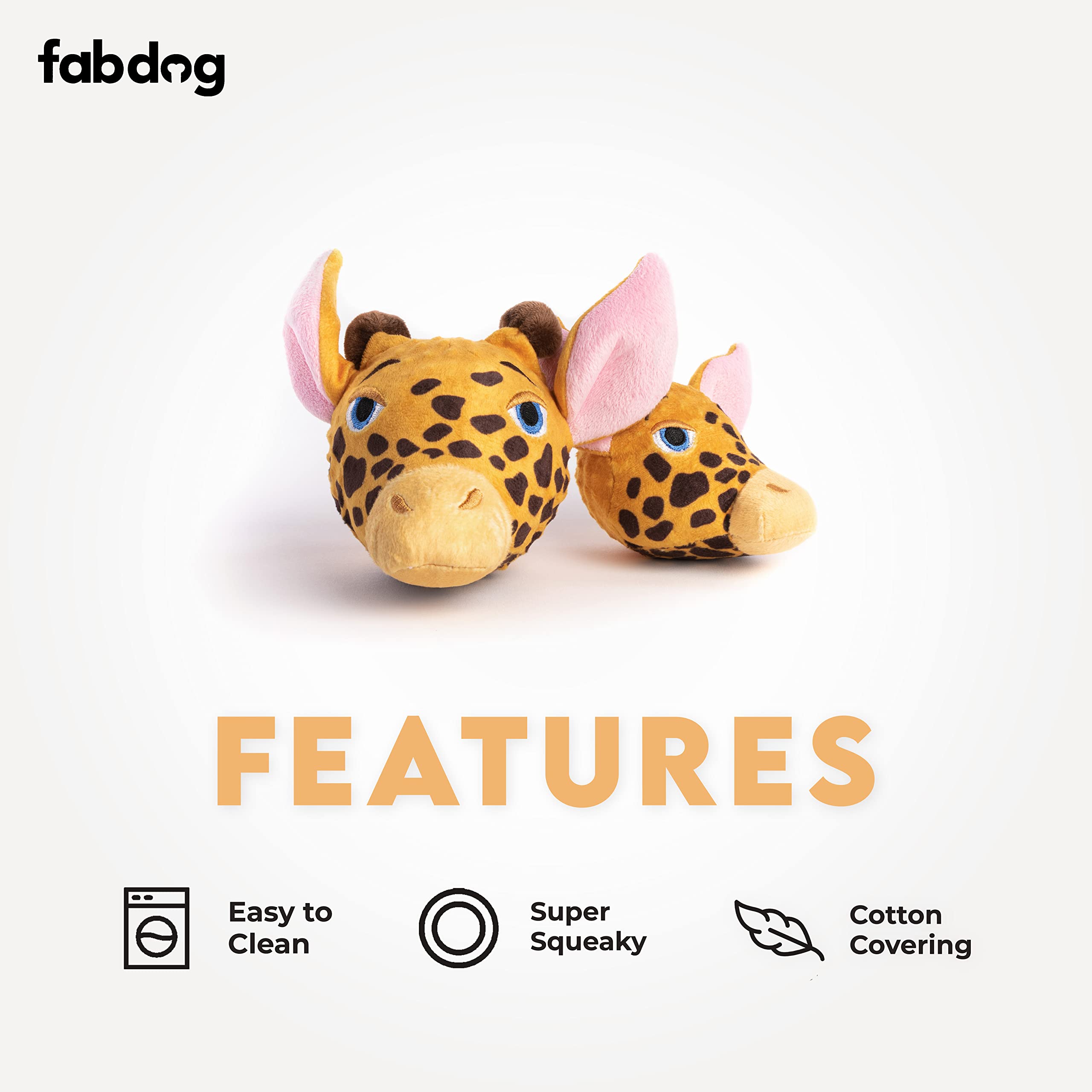 Fabdog Giraffe Squeak Toy Small