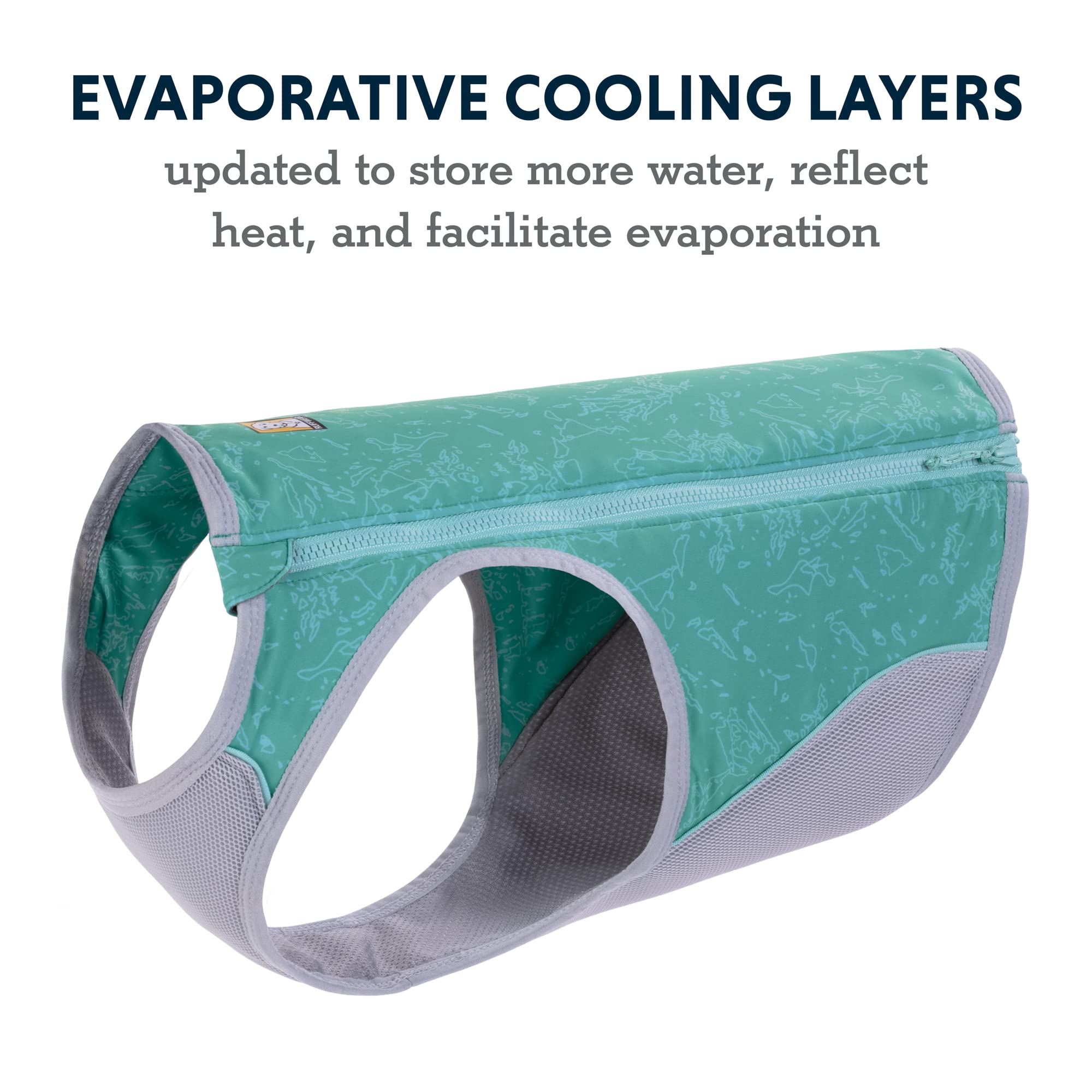 Ruffwear, Swamp Cooler Zip Dog Vest, Evaporative Cooling For Hot Weather, Blue Mist, Xx-Small