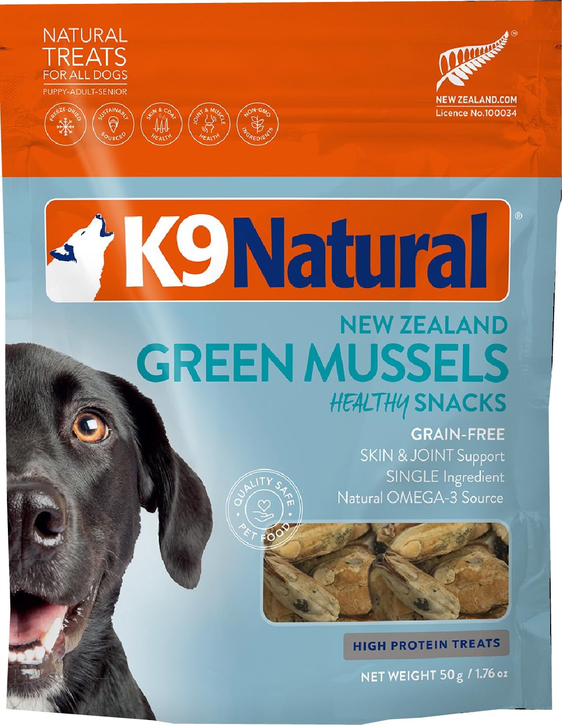 K9 Naturals, Freeze-Dried Single Ingredient Dog Treats, High-Value, Low-Calorie Protein Bites for Active Dogs, Healthy Dog Train