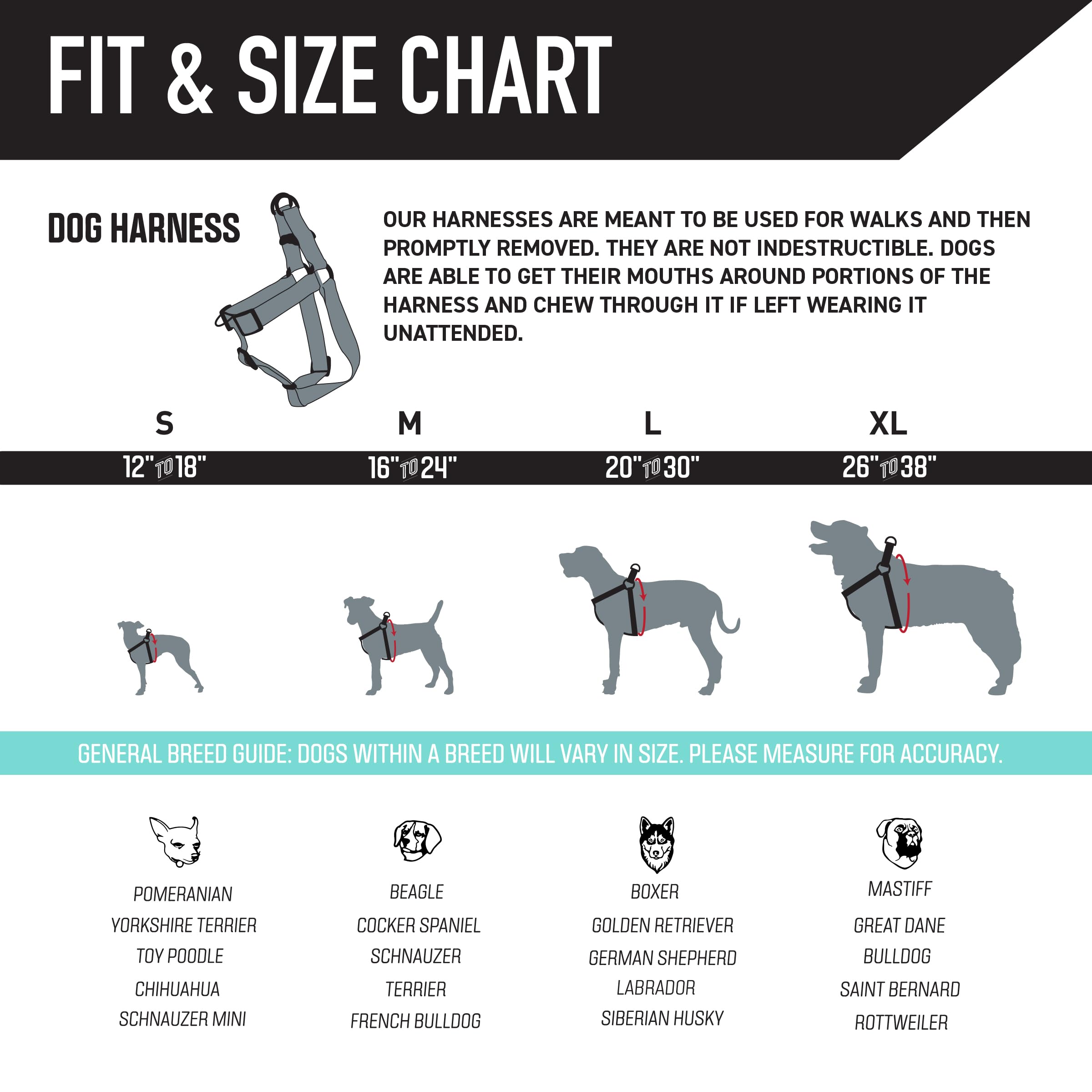 Wolfgang Heavy Duty Adjustable Dog Harness, Pull-Tested to Over 800 lbs for Walking & Training, DigiFloral Print, Medium
