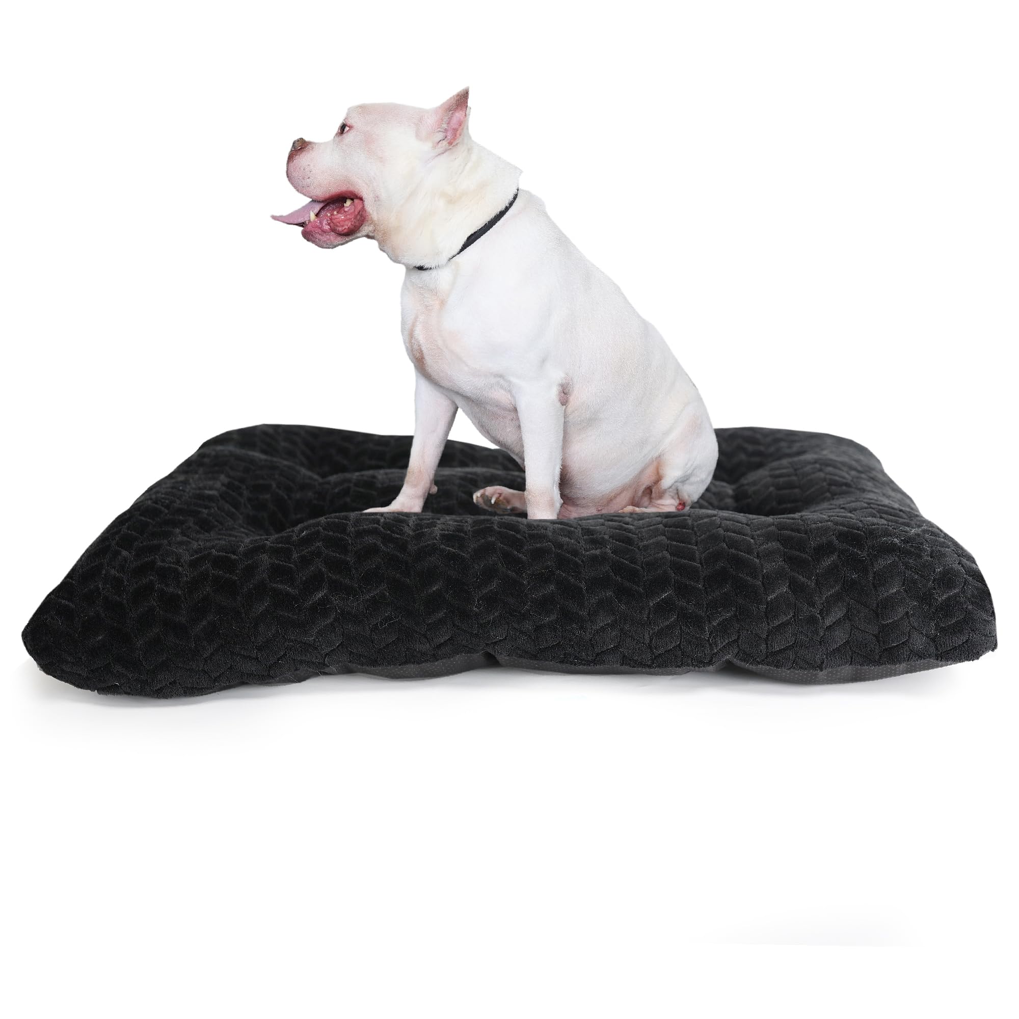 Necesitar Black Dog Crate Bed 36Inch Crate Pads For Medium Large Dogs Washable Soft And Fluffy Kennel Pad With Anti-Slip Pillows