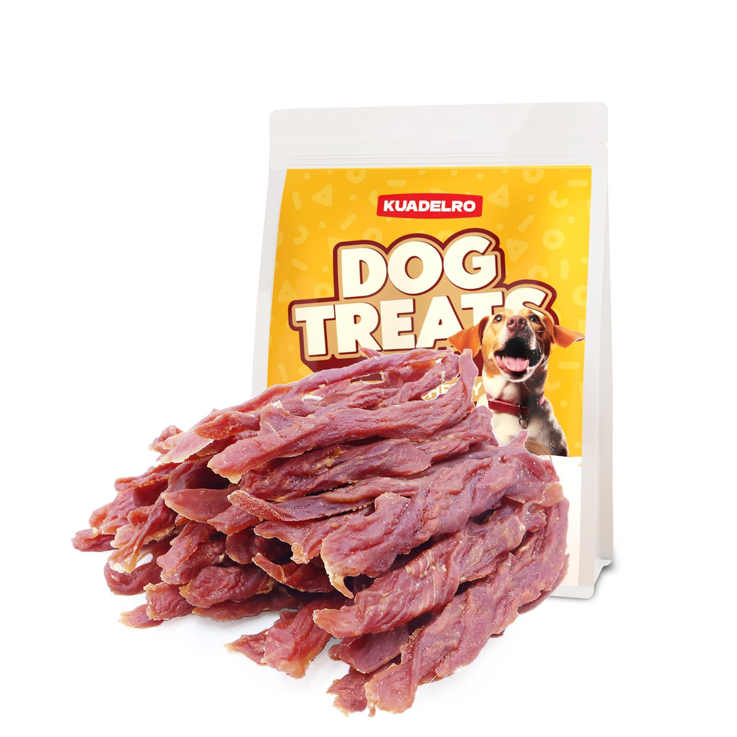 KUADELRO Duck Jerky Dog Treats, Real Duck Strips Dog Training Treats Soft Rawhide-Free Chews Healthy Snacks for Small Medium Lar