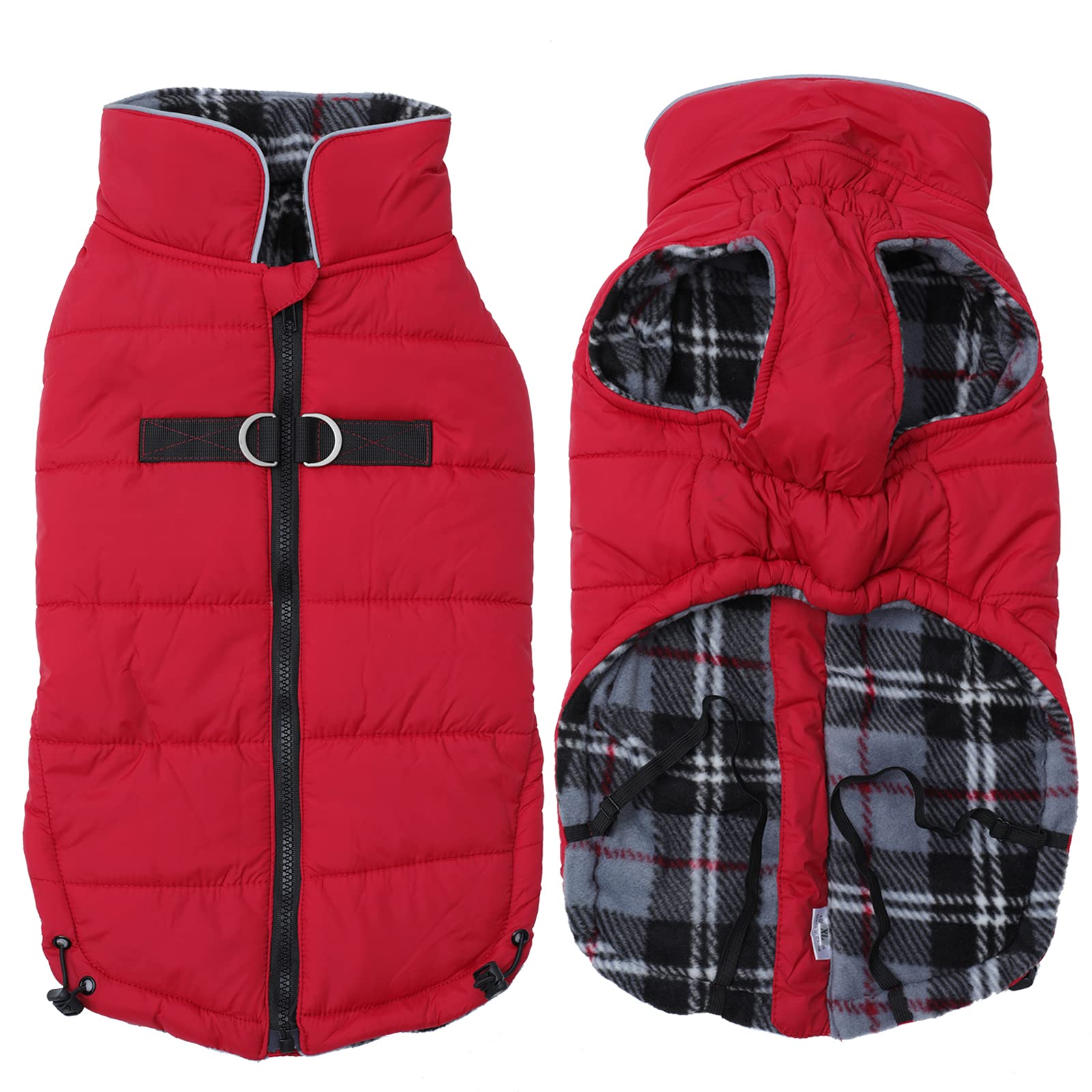 Geyecete Dog Winter Warm Coat Dog Winter Jacket Windproof Snowproof,Pet Outdoor Jacket Dog Jacket For Small Medium Large Dogs-Red-M
